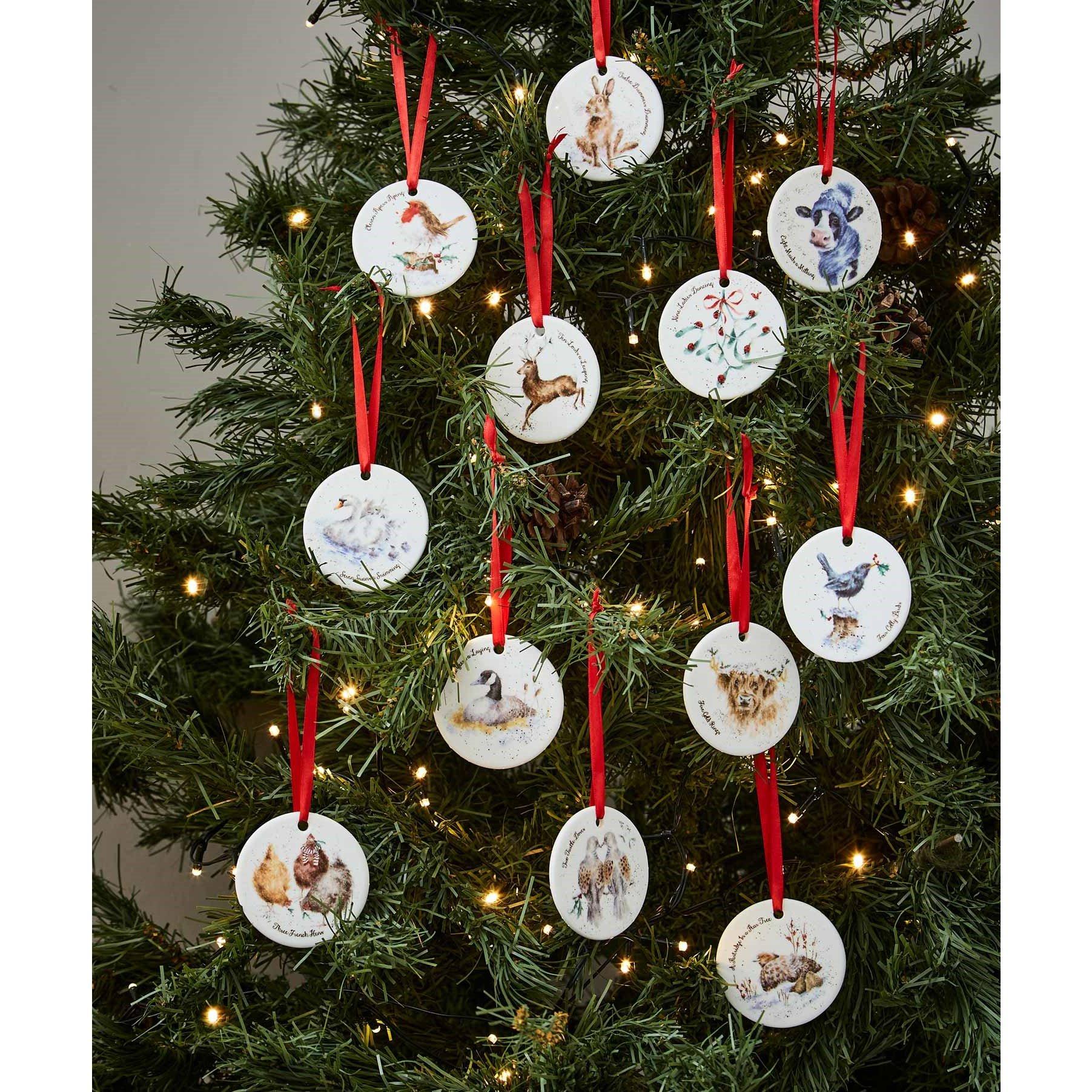 Neutral - Royal Worcester Wrendale - Wrendale Designs 12 Christmas Decorations - 7