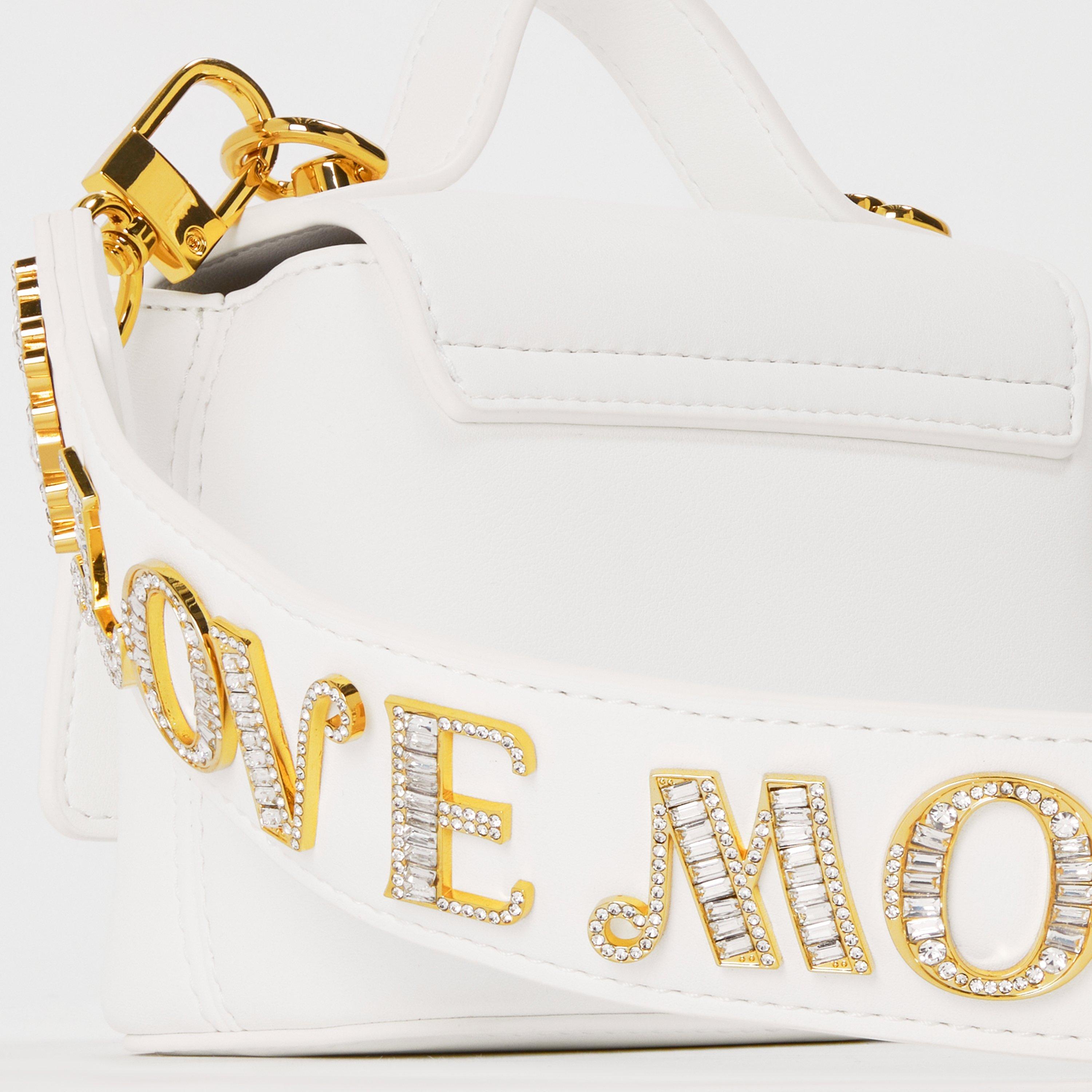 White - Love Moschino - Women's Bling Cross Body Bags - 3