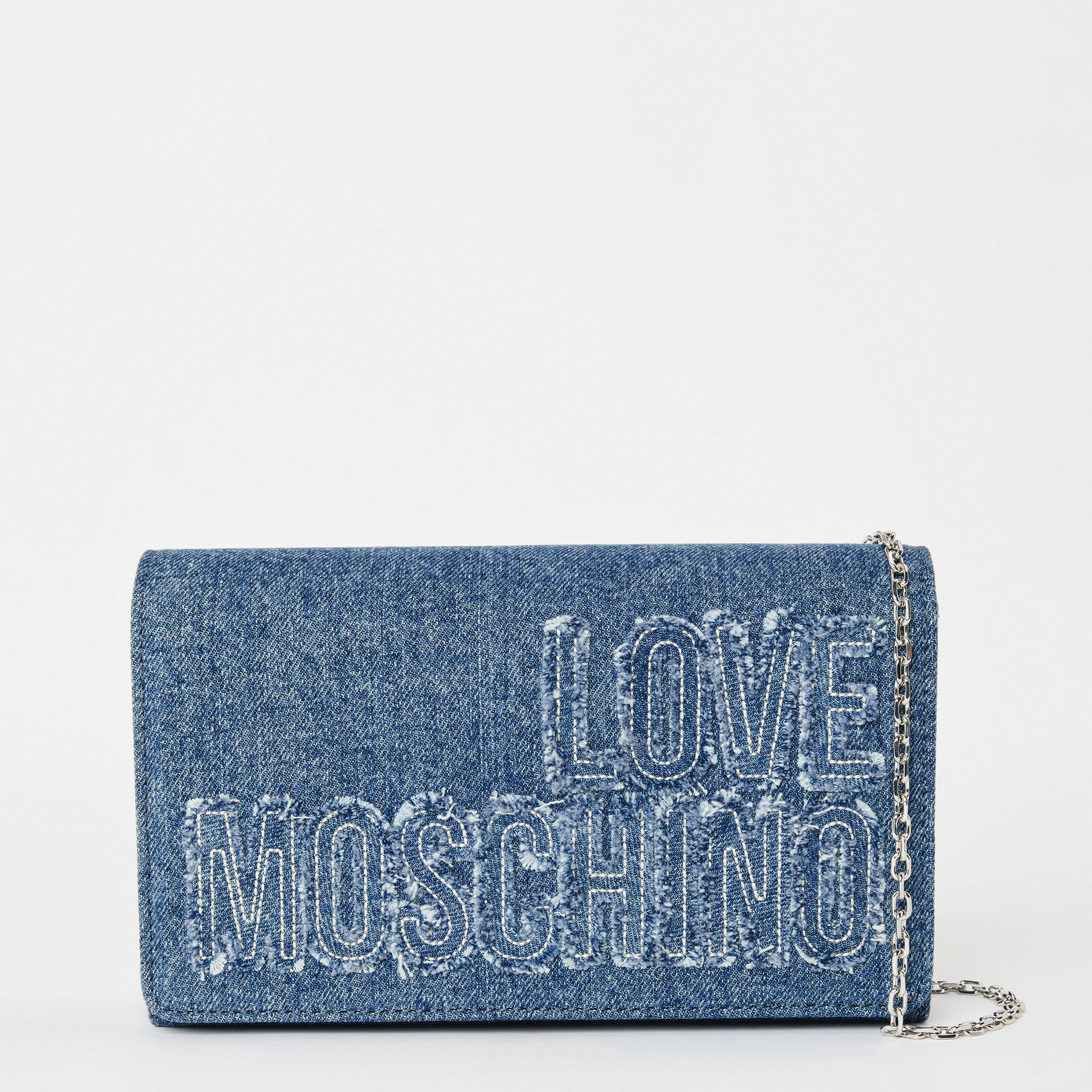 Blue - Love Moschino - Women's Denim Cross Body Bag - 1