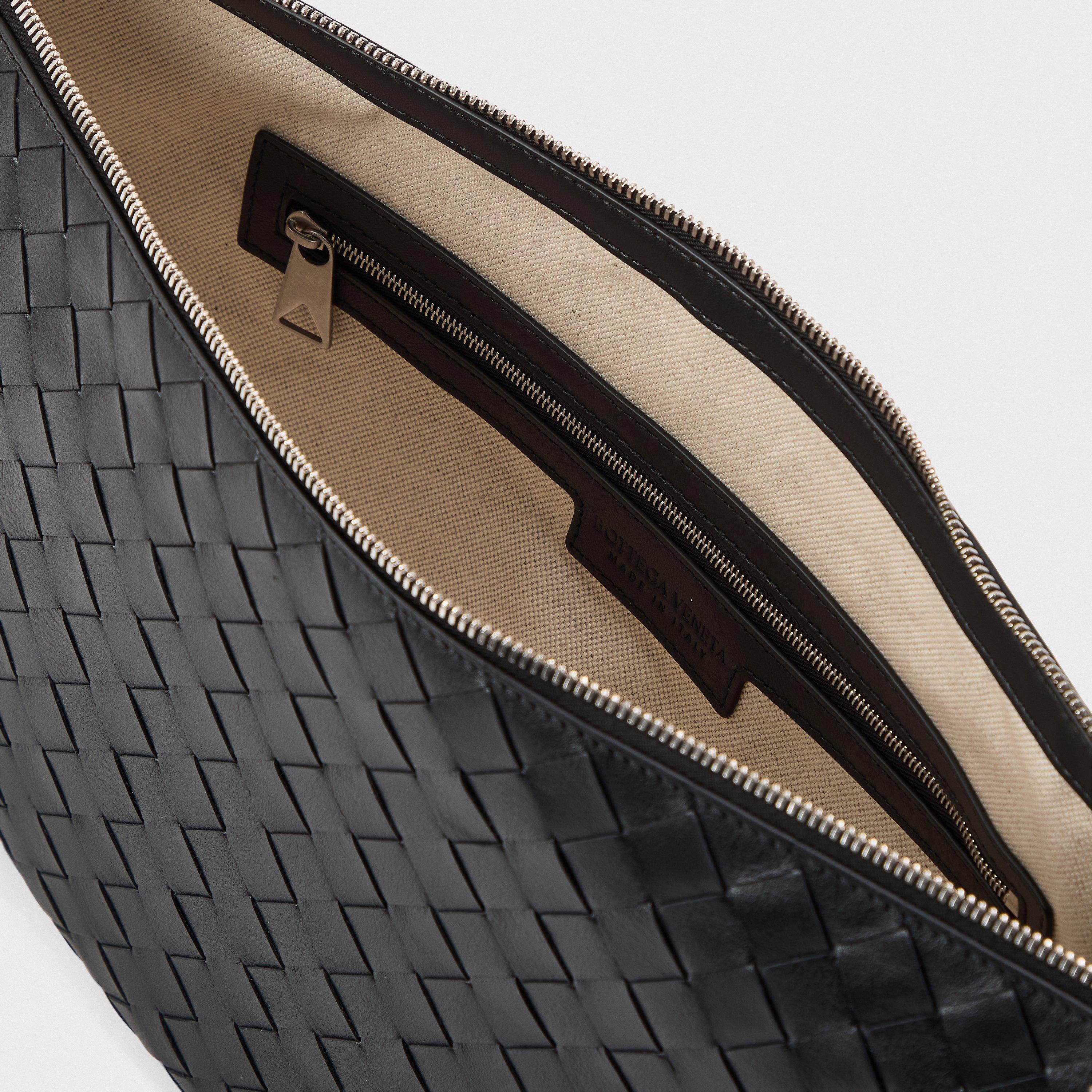 Black/Silver - Bottega Veneta - Men's BV Round Sling Bag - 5