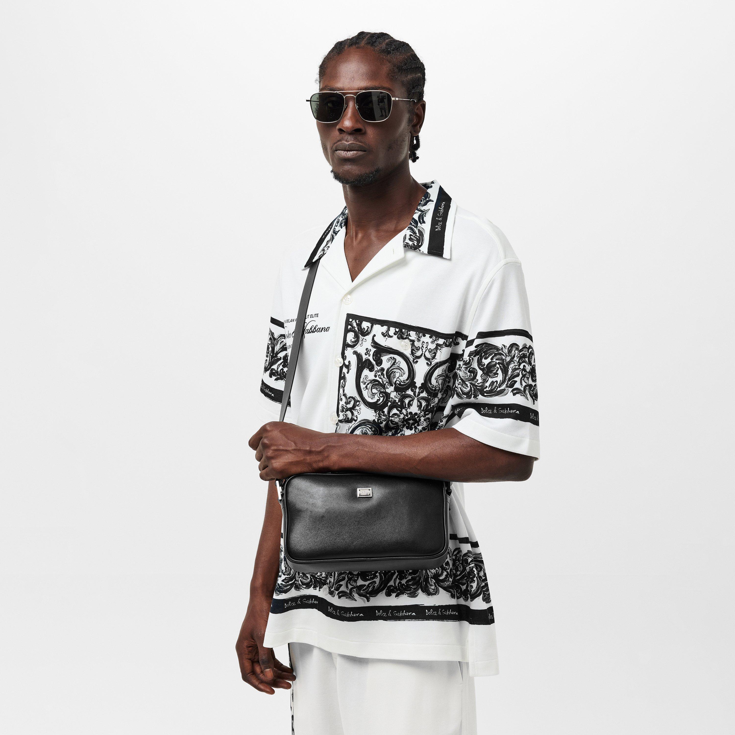 Black - Dolce and Gabbana - Men's Crossbody Bag - 3