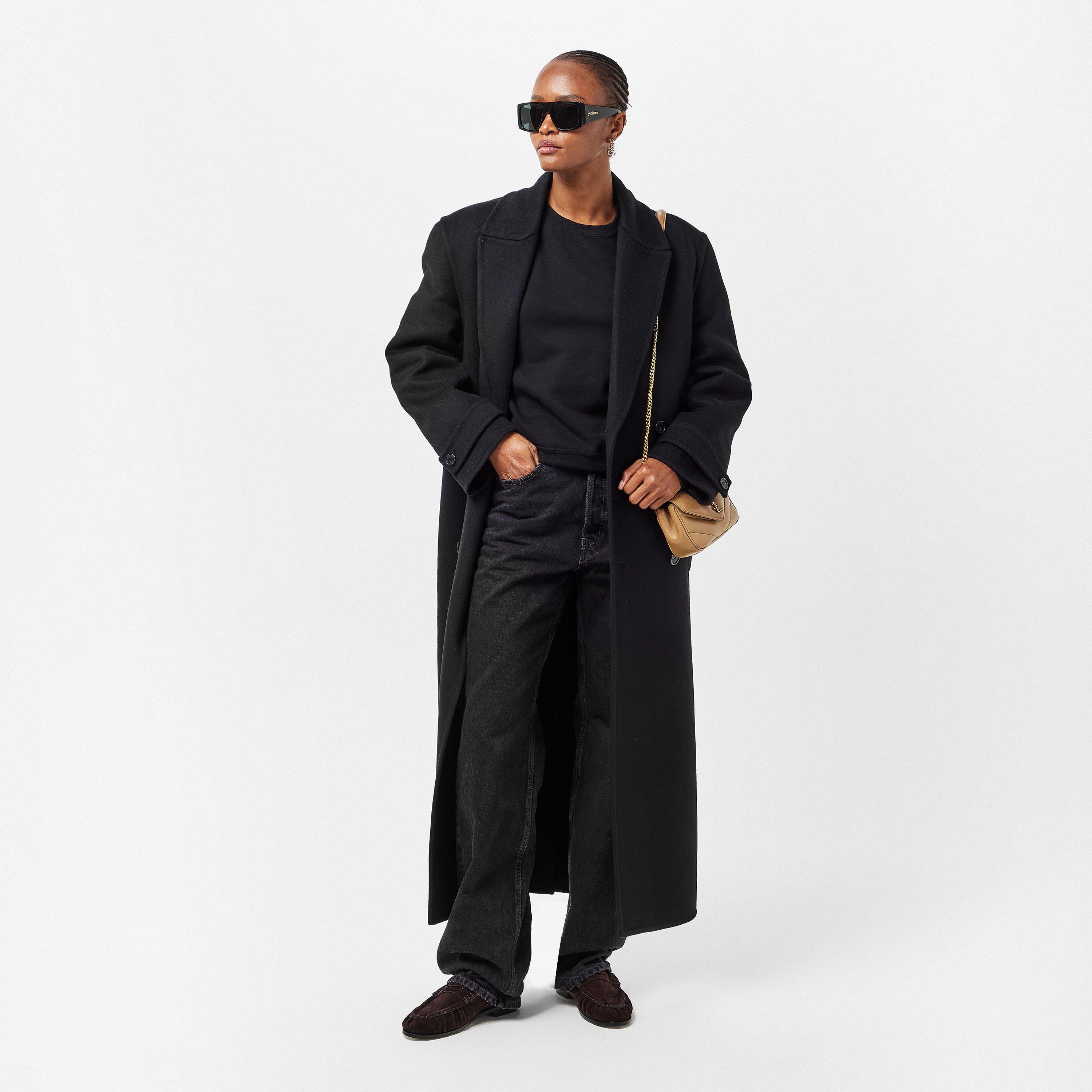 Black/Black - Saint Laurent - Women's Shield Sunglasses - 6