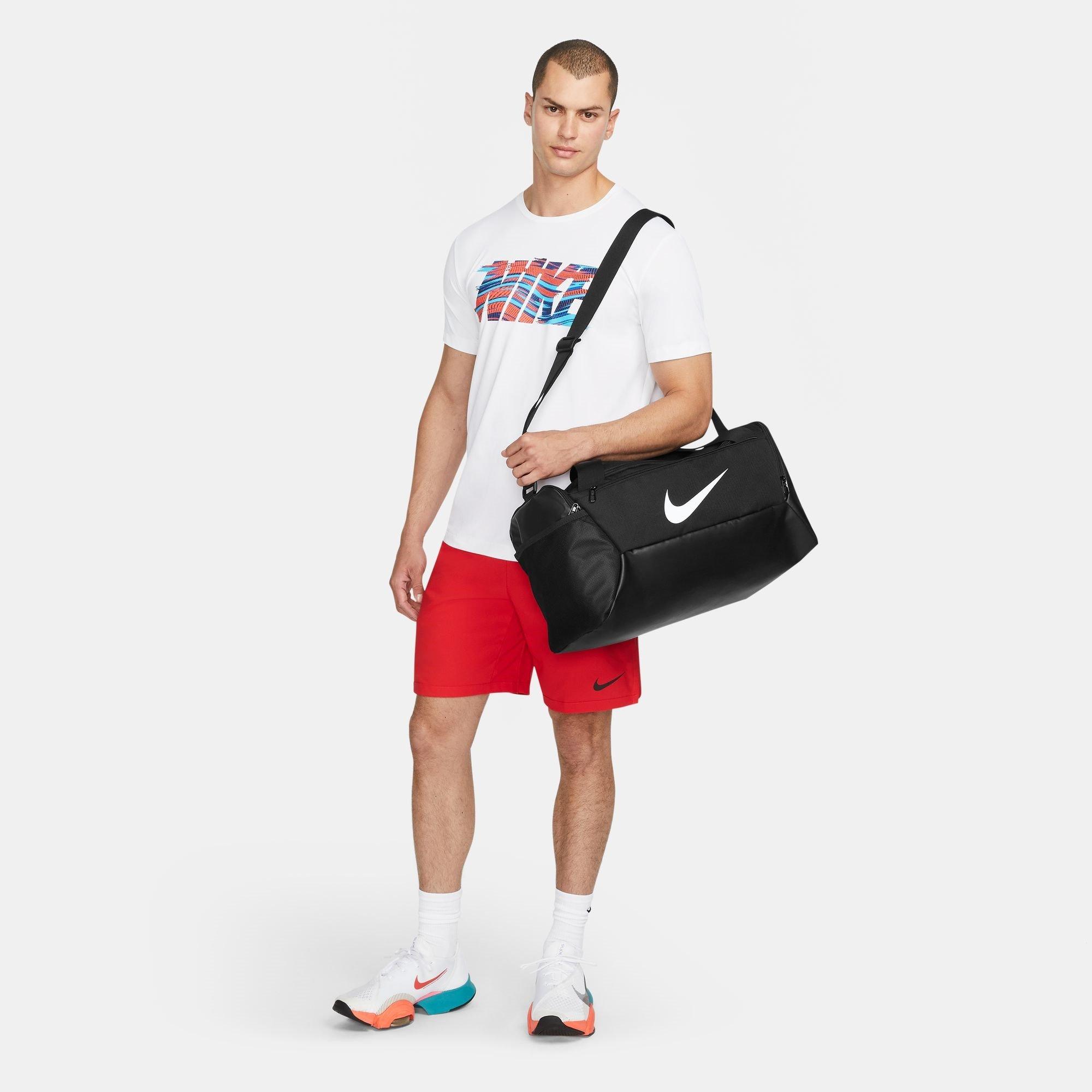 Black/White - Nike - Brasilia 9.5 Training Small Duffle Bag - 7