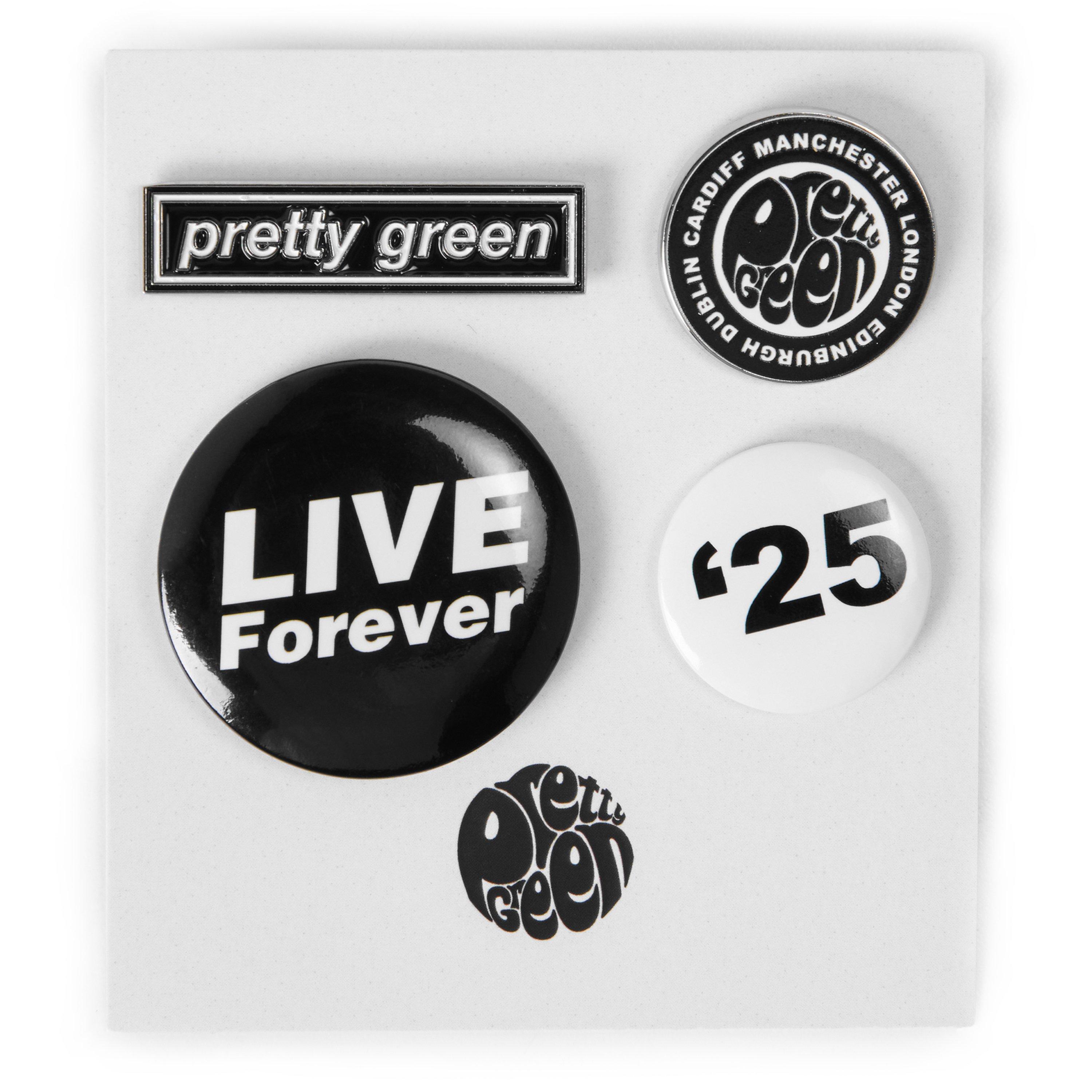 Black - Pretty Green - Men's PG LF Pack Badges