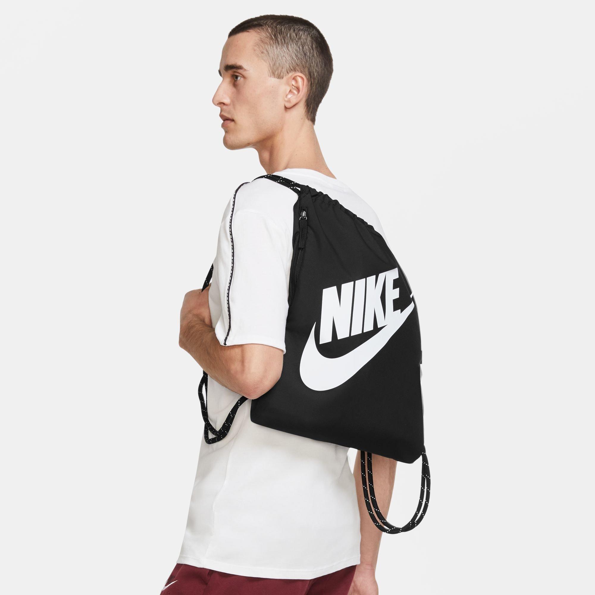 Blk/Blk/Wht - Nike - Heritage Gym Sack - 3