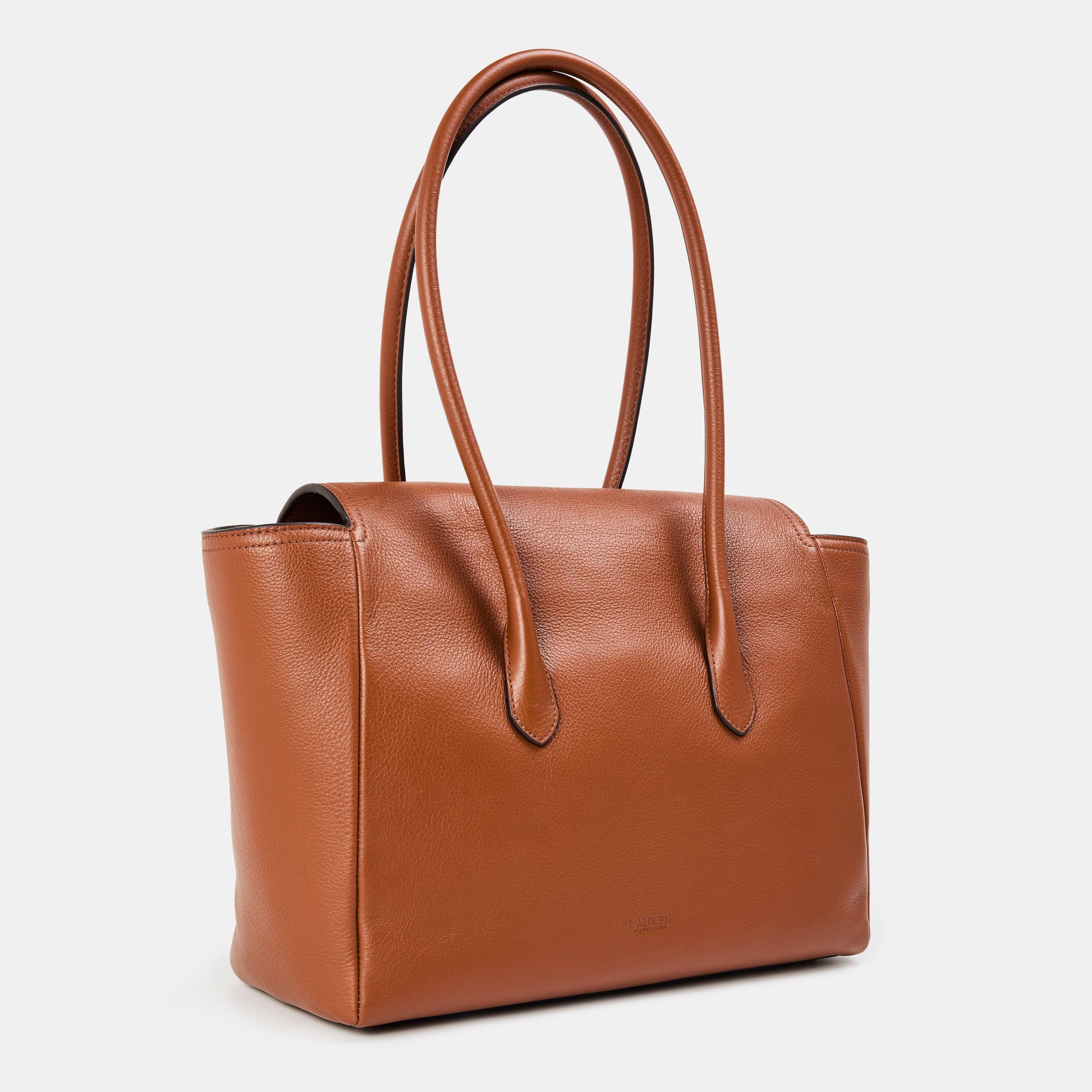 LAUREN TAN - Lauren by Ralph Lauren - Women's Real Leather Tanner Satchel Bag - 2