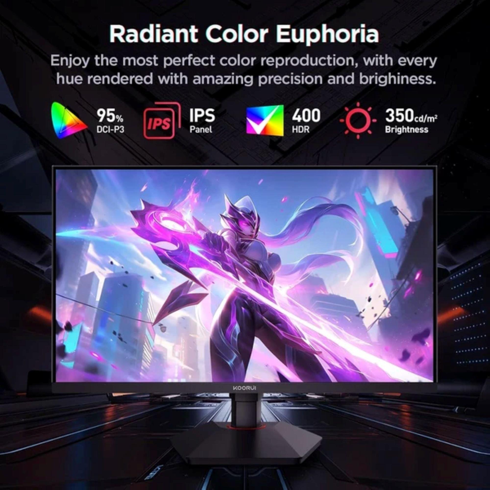 Black - Koorui - Koorui G2722P 27 inch IPS QHD 200Hz Monitor - 6