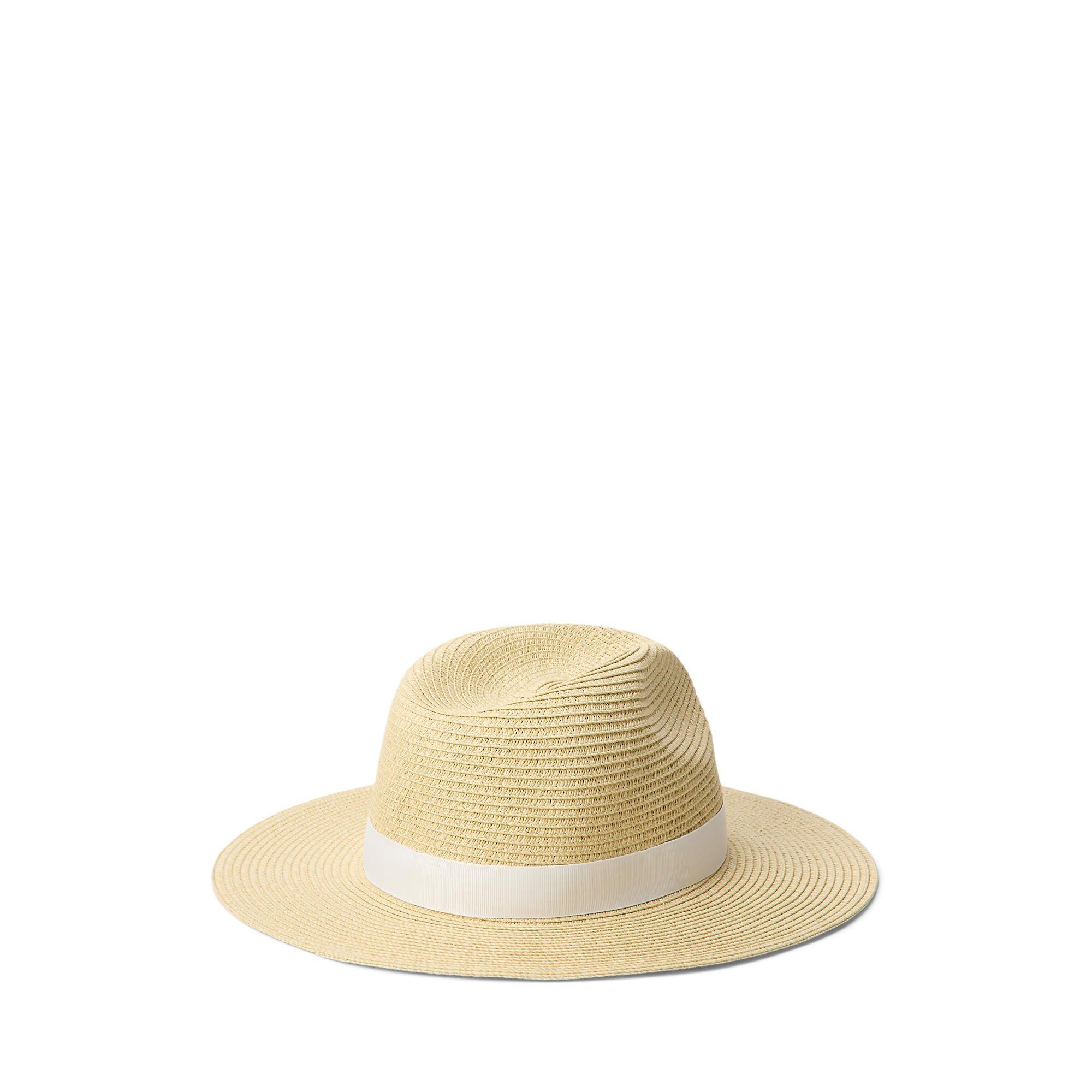 Lauren by Ralph Lauren Fedora Hat - Natural/White - Ladies