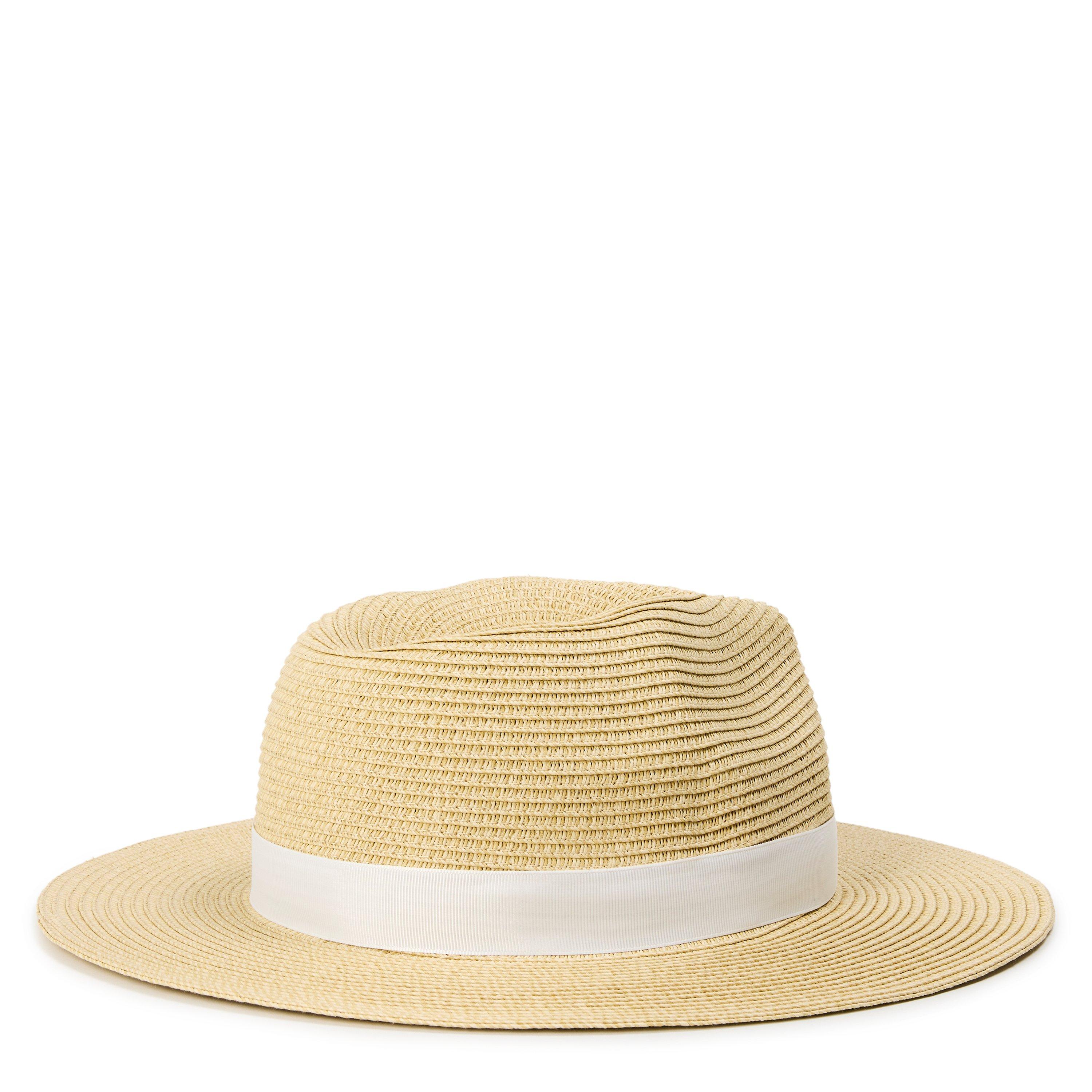 Natural/White - Lauren by Ralph Lauren - Fedora Hat - 2