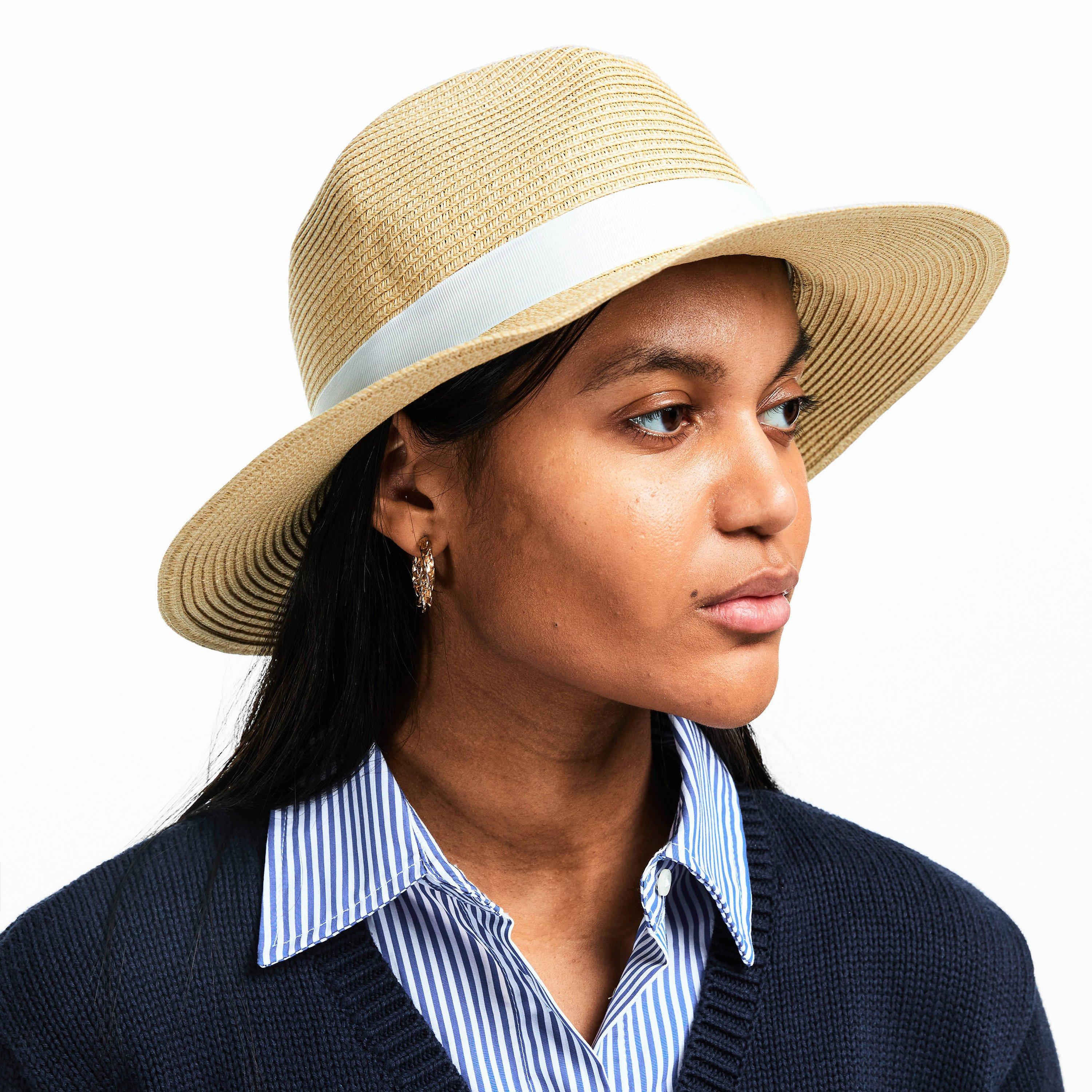 Natural/White - Lauren by Ralph Lauren - Fedora Hat - 3