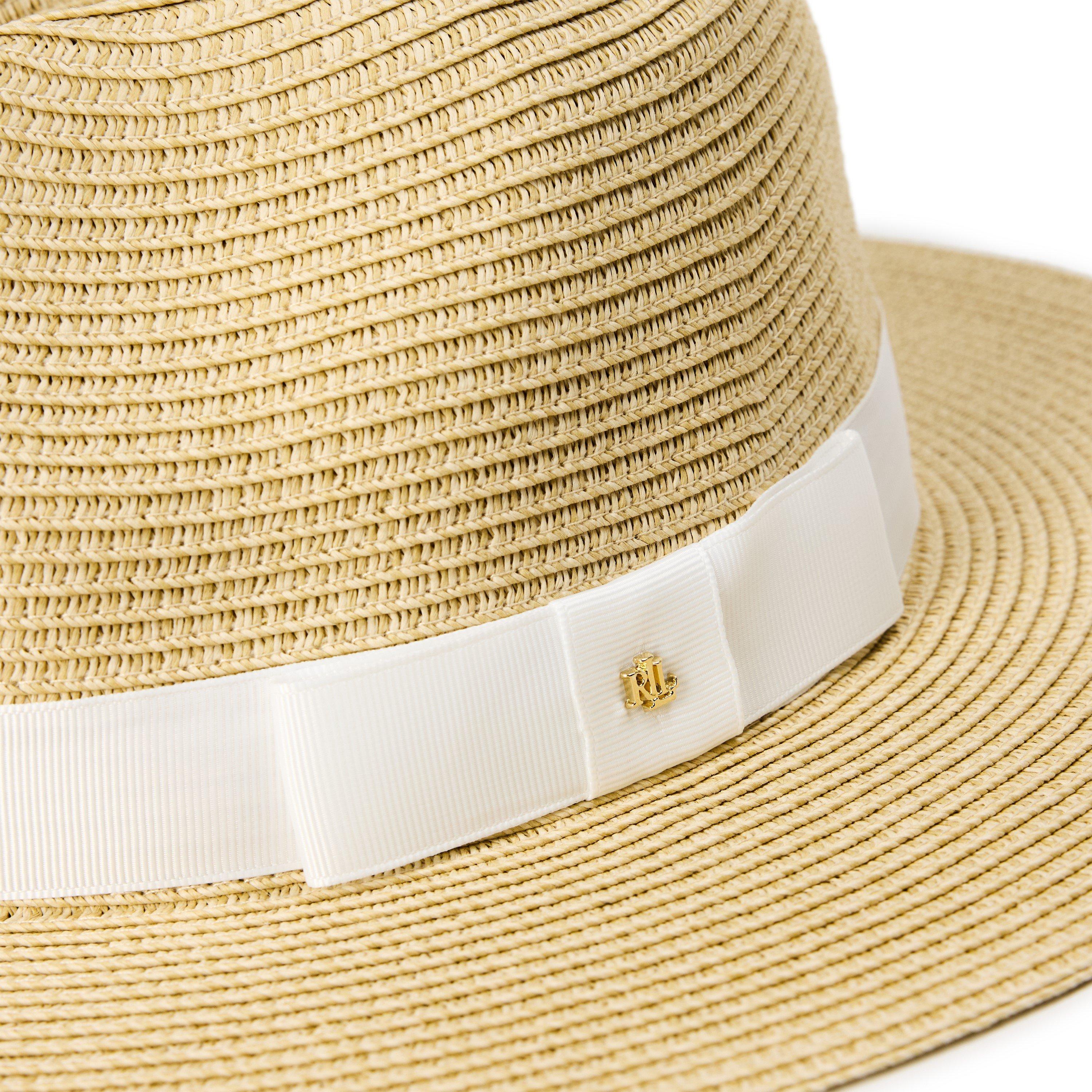 Natural/White - Lauren by Ralph Lauren - Fedora Hat - 4