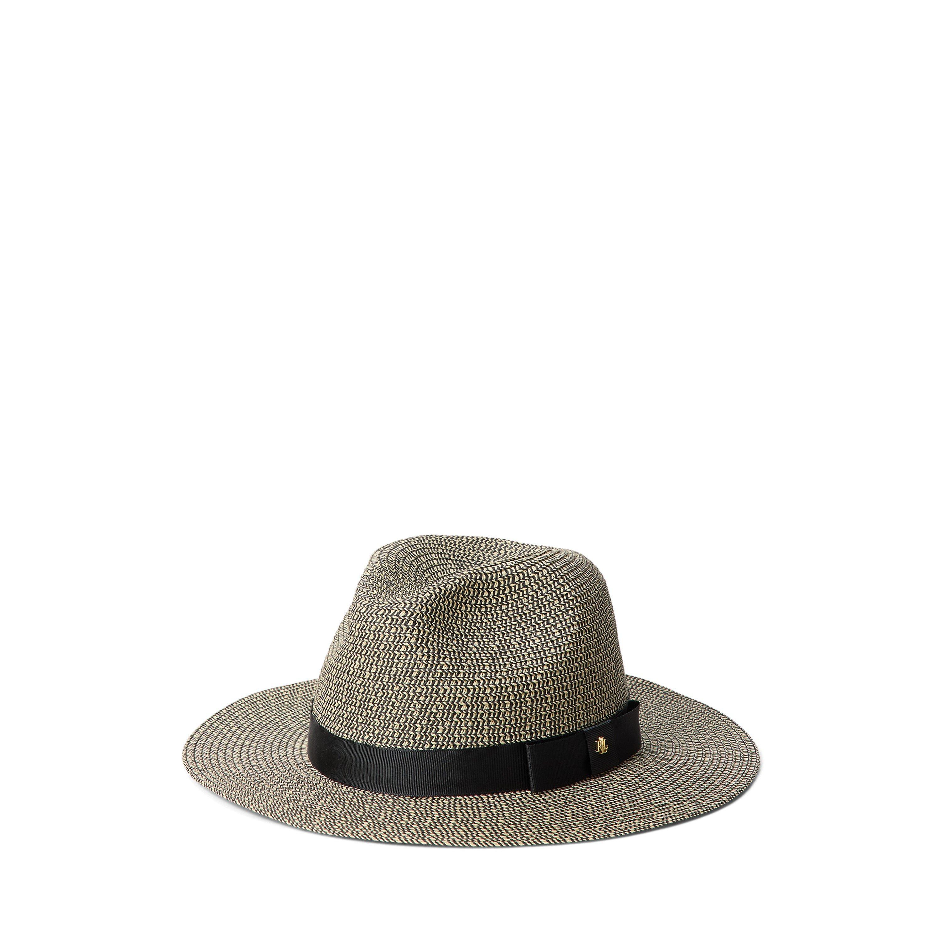 Lauren by Ralph Lauren Fedora Hat - Natural/Black - Ladies