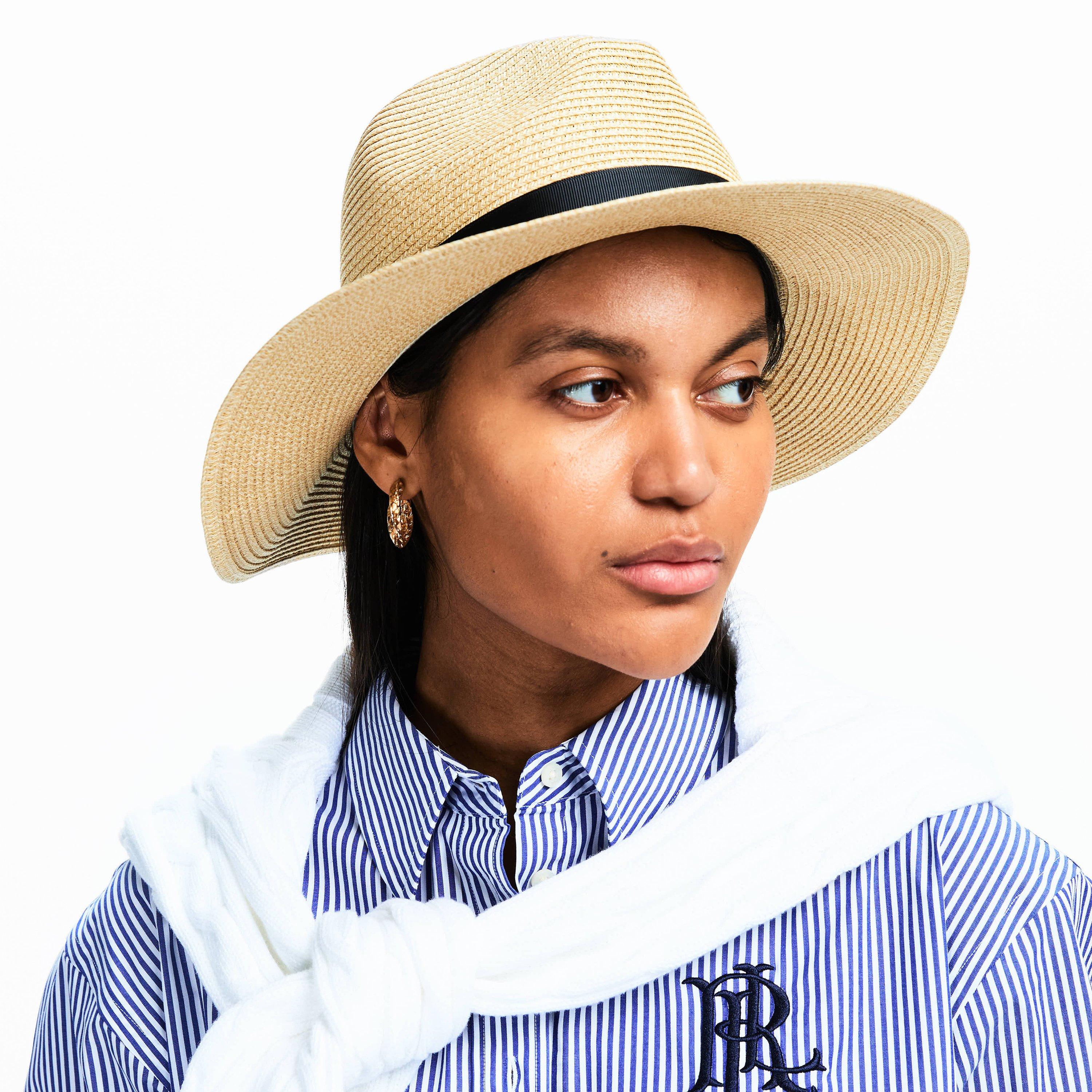 Natural/Black - Lauren by Ralph Lauren - Fedora Hat - 3