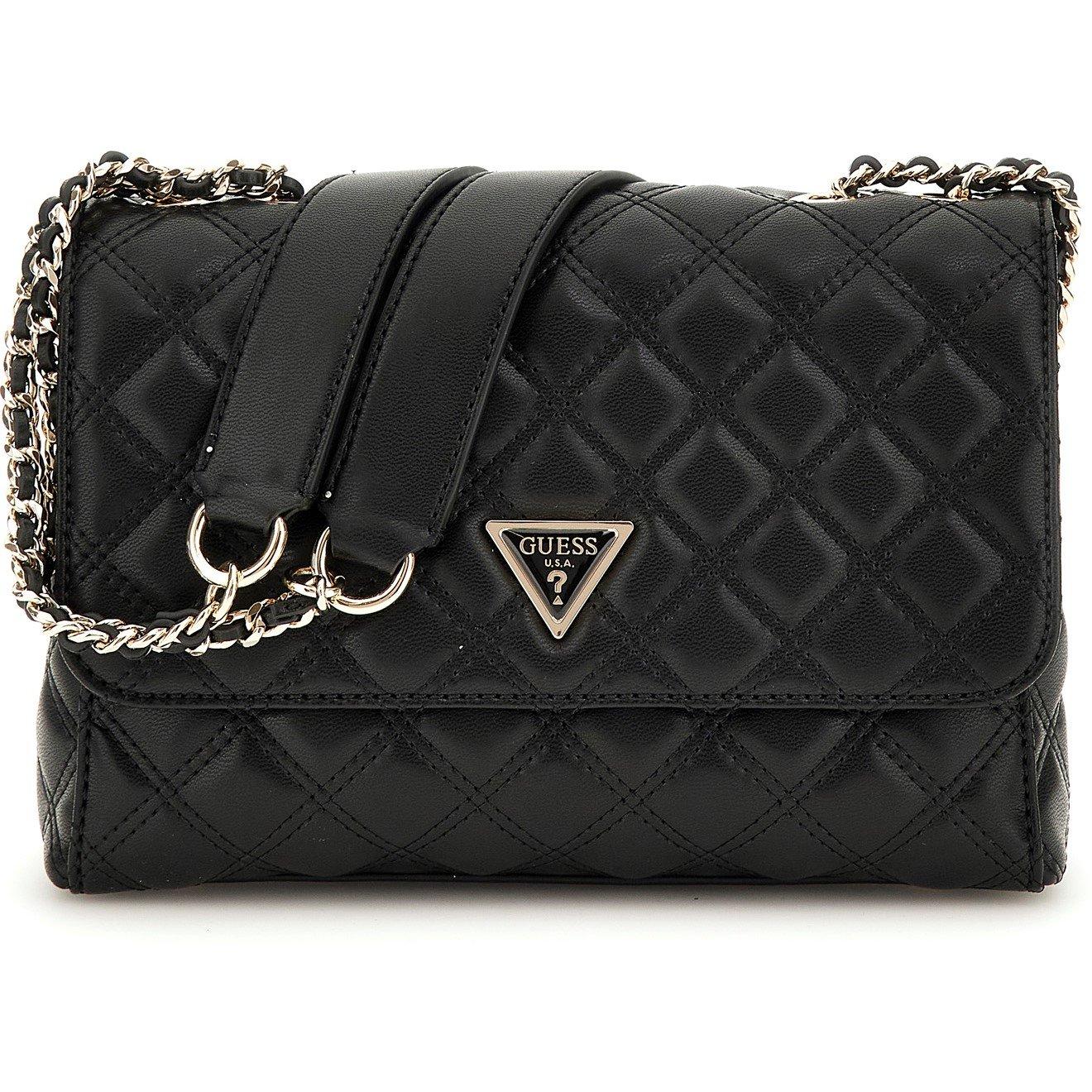 Black - Guess - Women's Giully Flap Cross Body Bags - 1