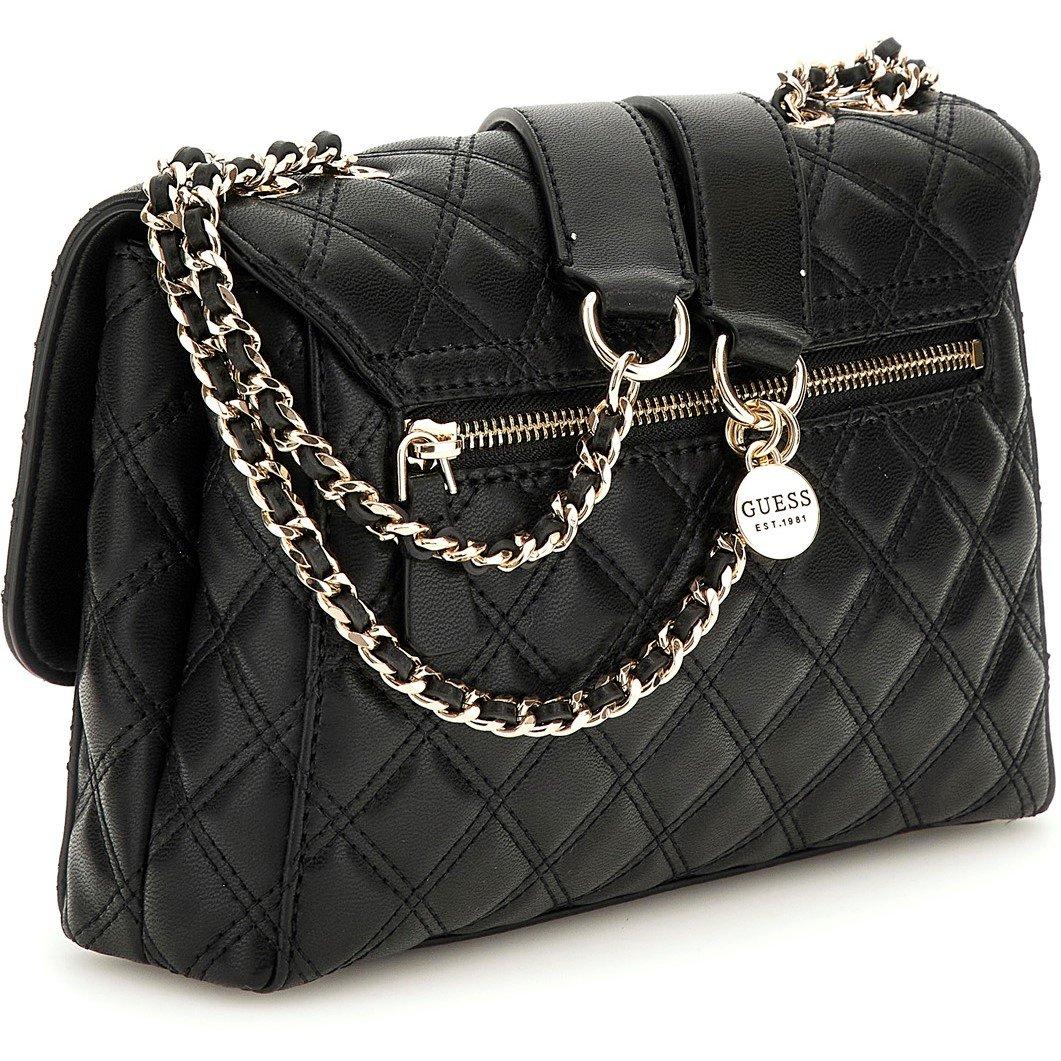 Black - Guess - Women's Giully Flap Cross Body Bags - 2