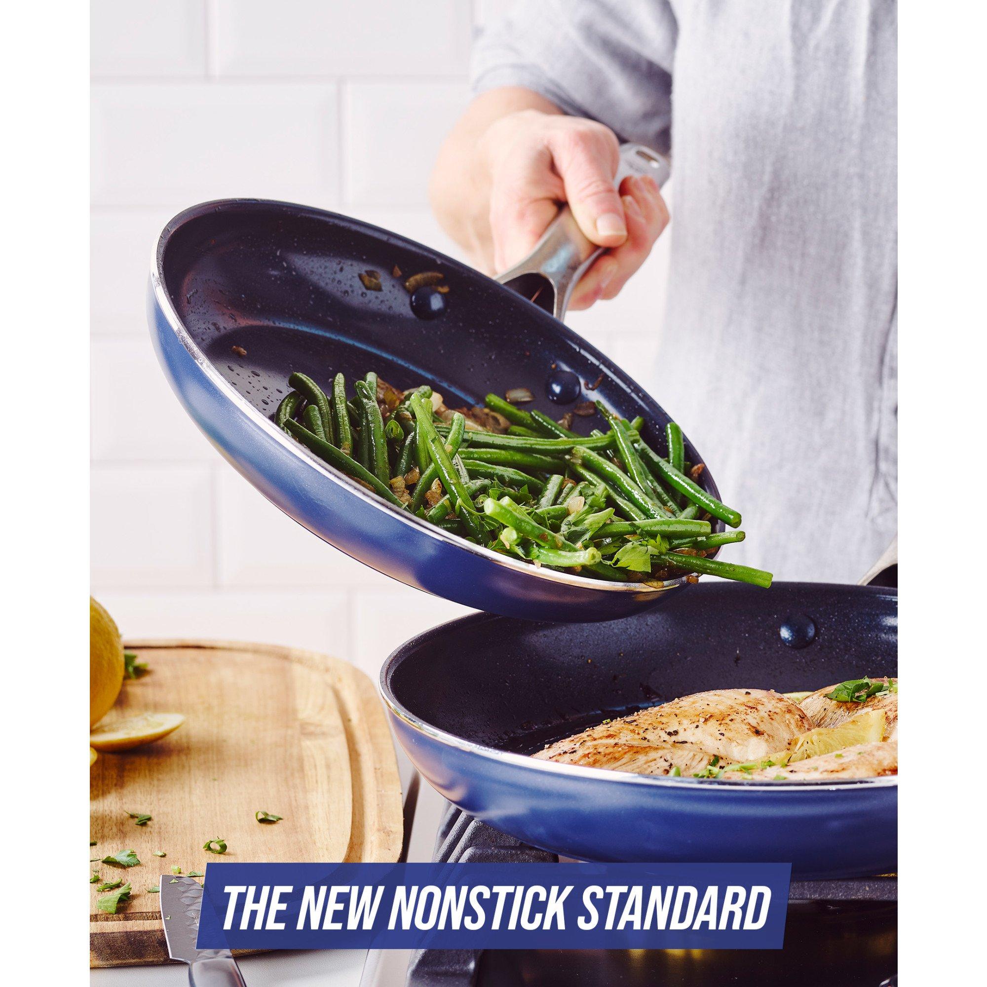 Blue - Blue Diamond - Blue Diamond Frying Pan Set Ceramic Non-Stick Oven Safe 24/28cm - 3