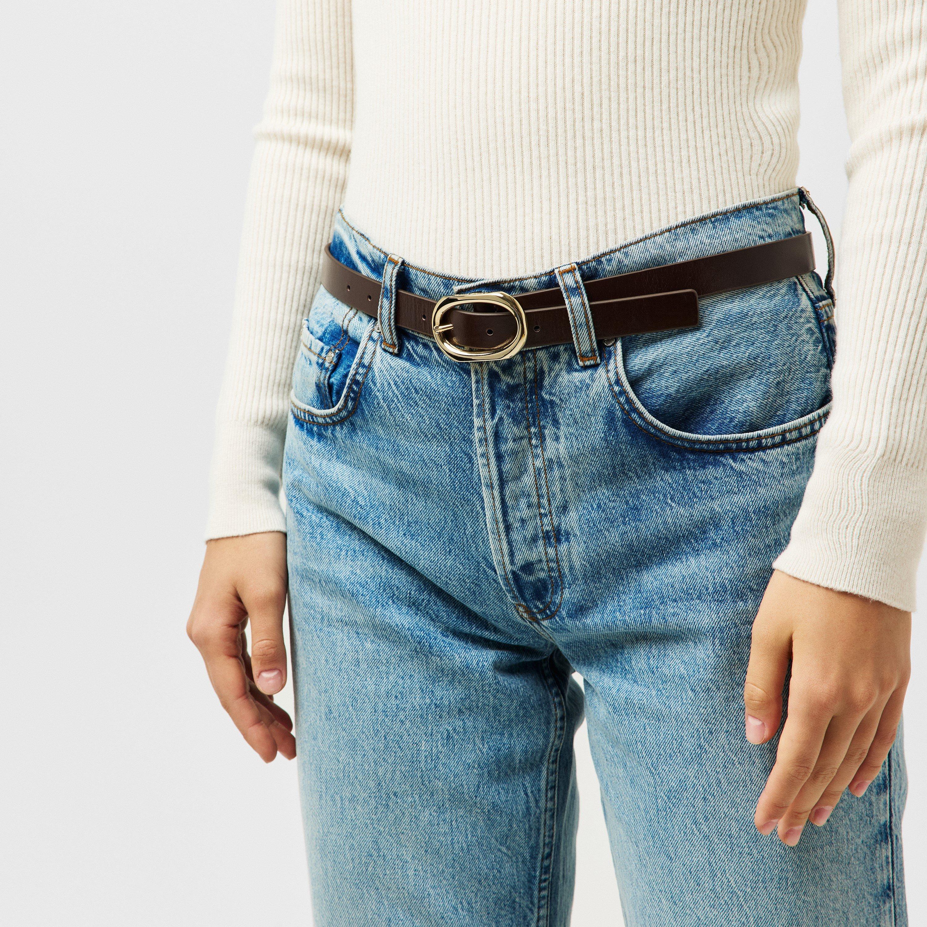 Brown - Anine Bing - Women's Kate Brown Leather Belt - 3