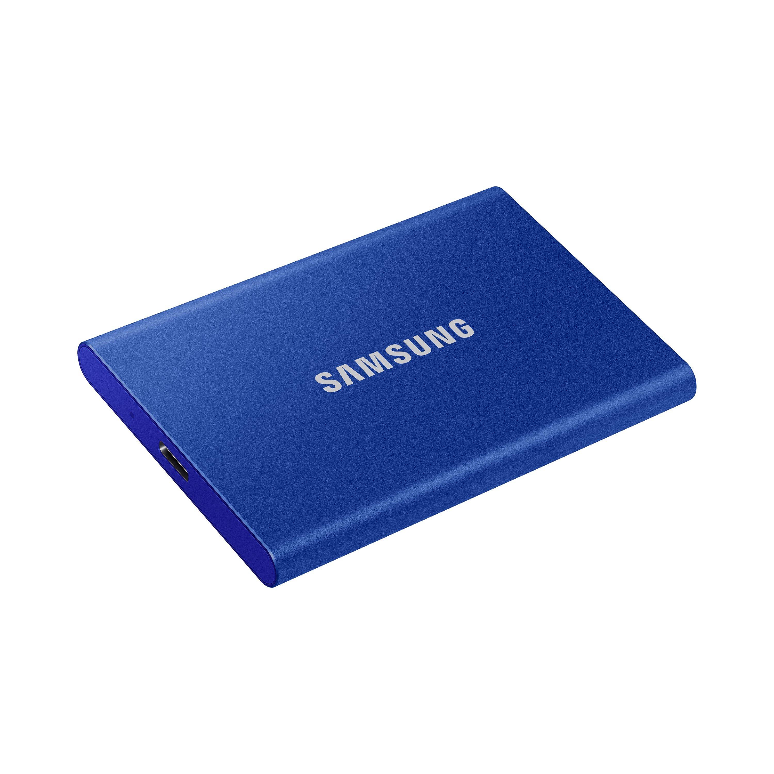 Blau - Samsung - T7 Portable SSD - 2 TB - USB 3.2 Gen.2 External SSD Indigo Blue - 15