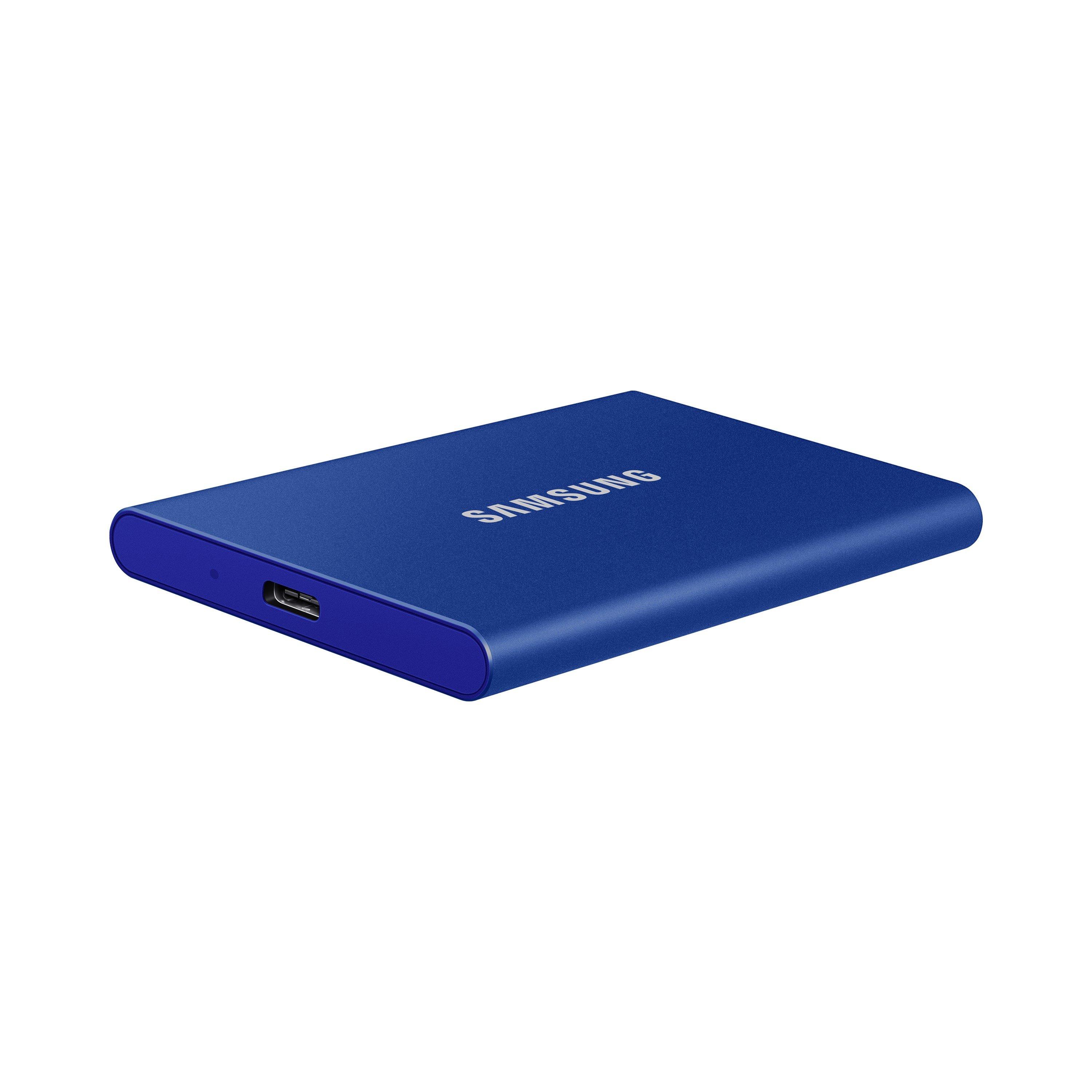 Blau - Samsung - T7 Portable SSD - 2 TB - USB 3.2 Gen.2 External SSD Indigo Blue - 16
