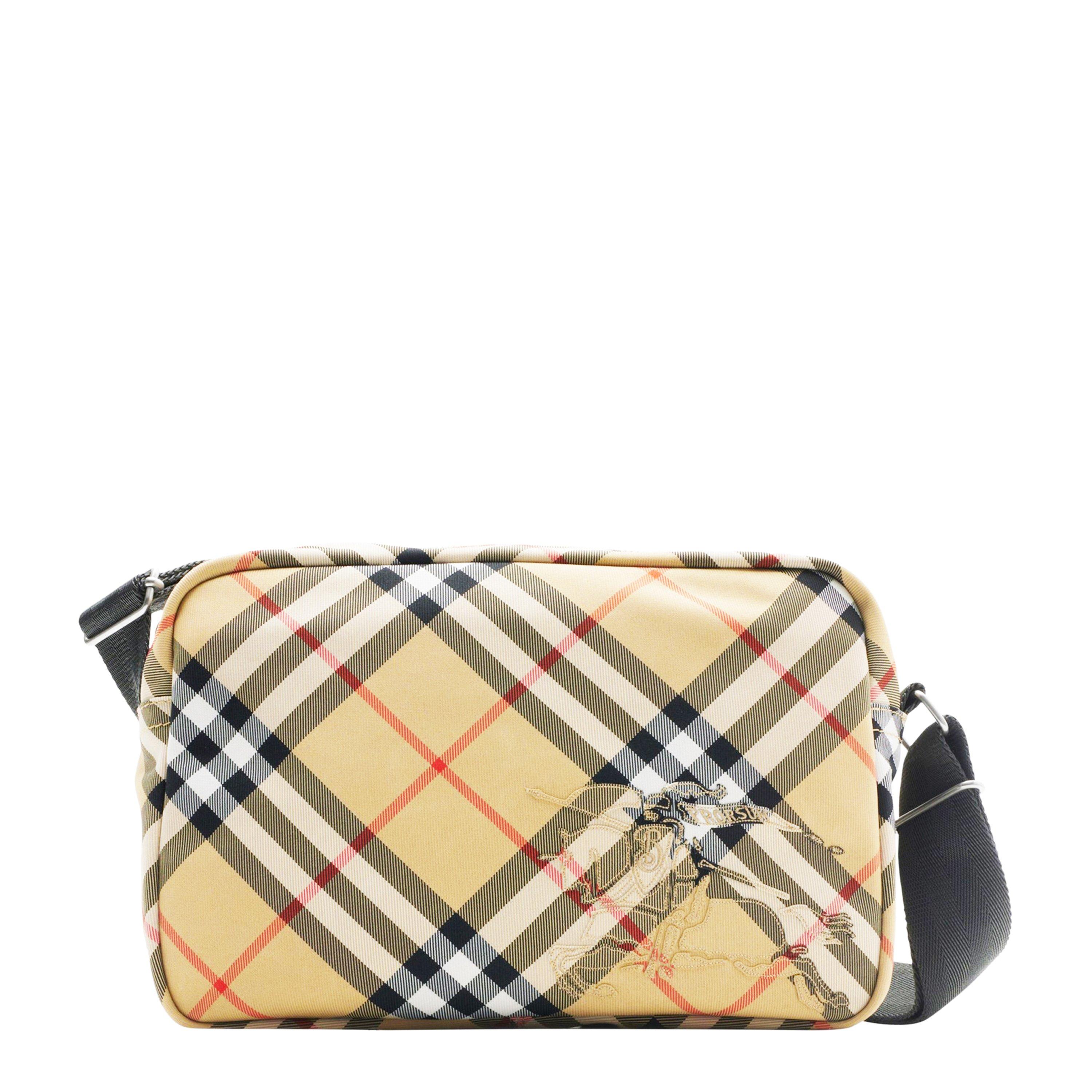 Sand - Burberry - Check Crossbody Bag - 1