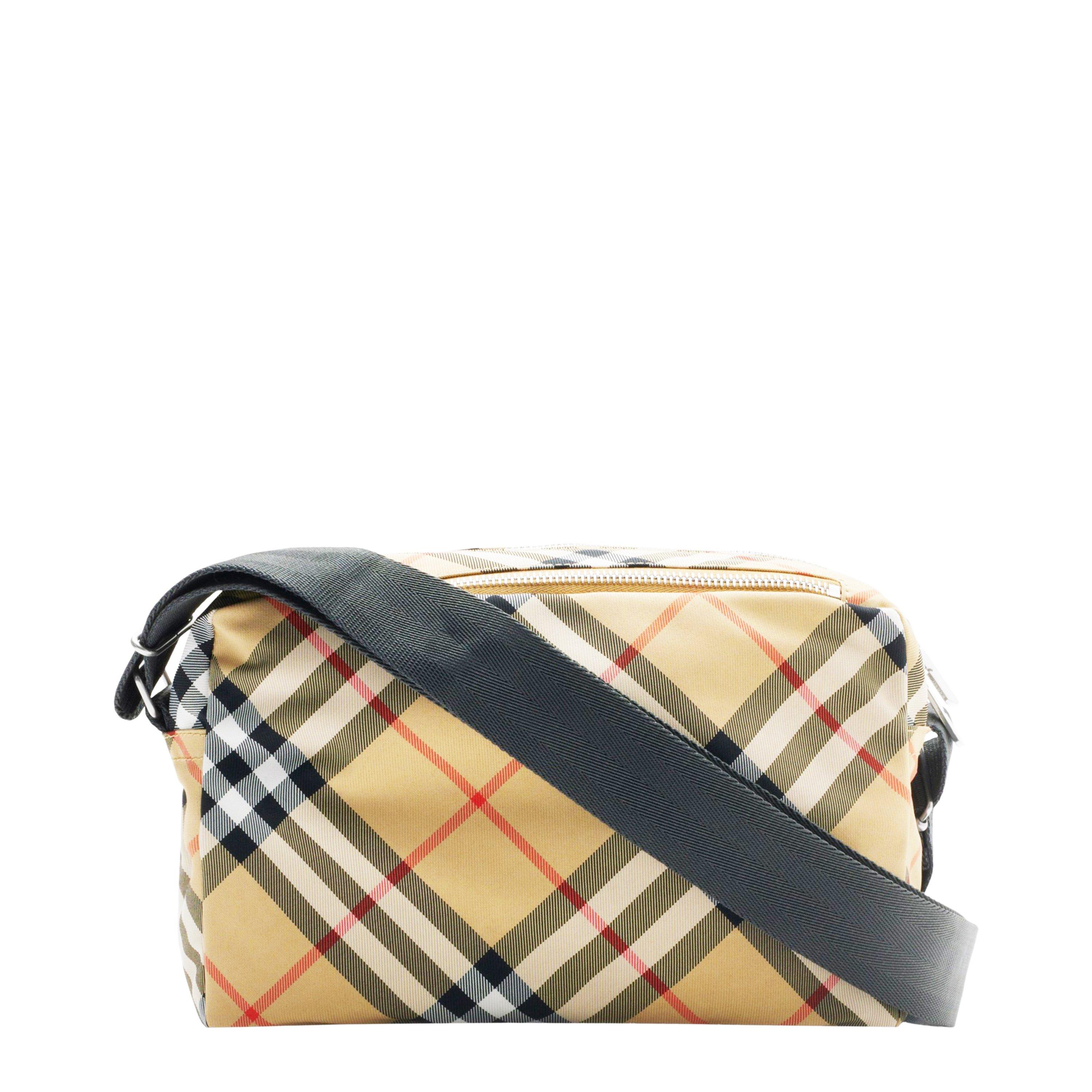 Sand - Burberry - Check Crossbody Bag - 3