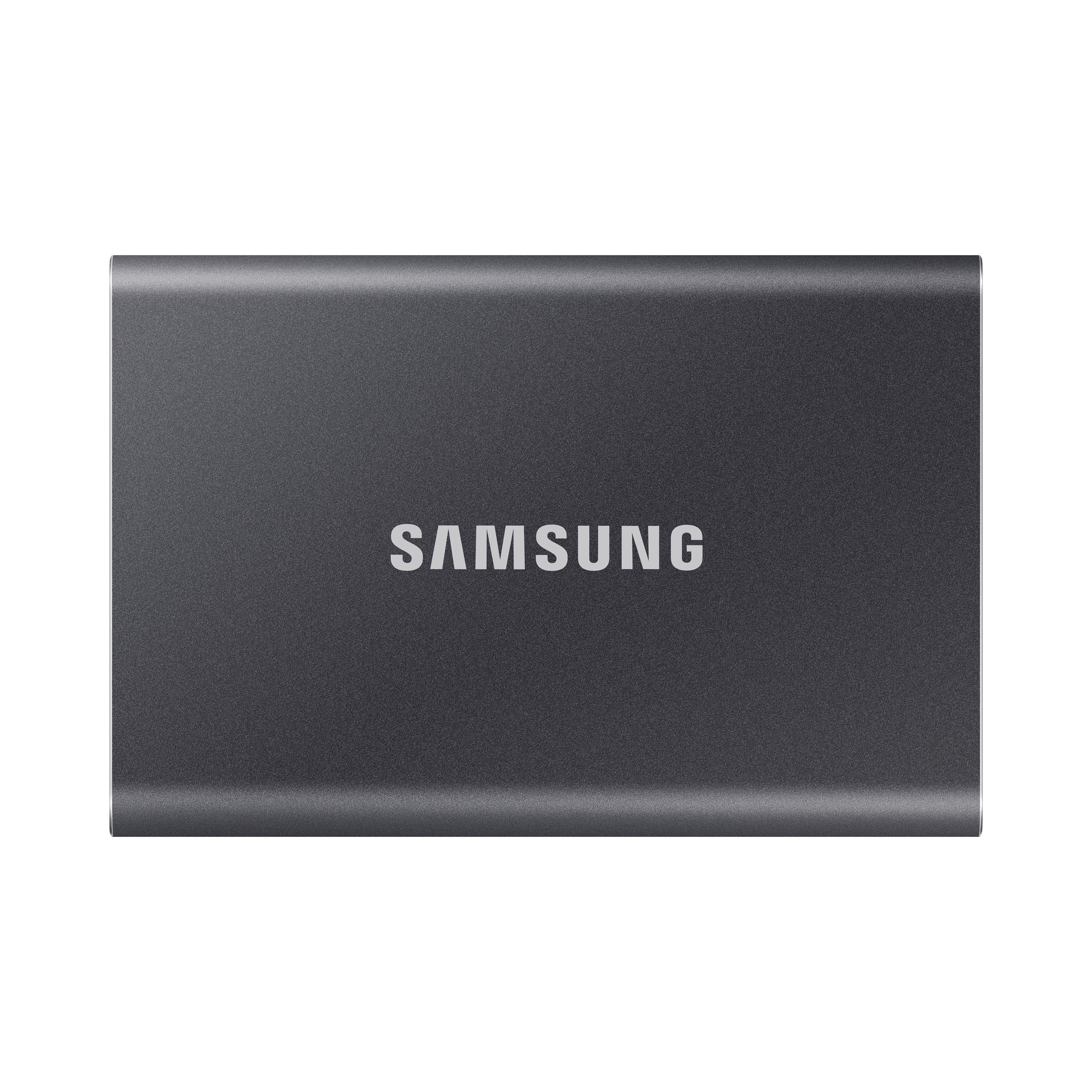 Grå - Samsung - T7 Portable SSD - 2TB - USB 3.2 Gen.2 External SSD Titanium Grey - 11