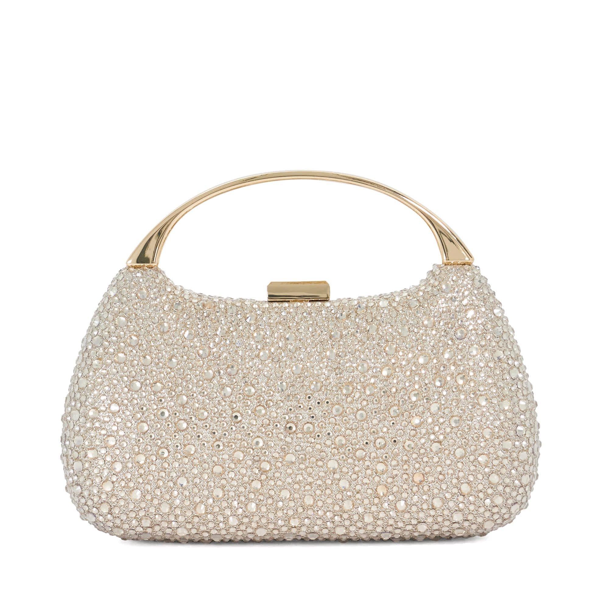 gold-diamantes - Dune London - Women's Established Embellished Clutch Bag - 2