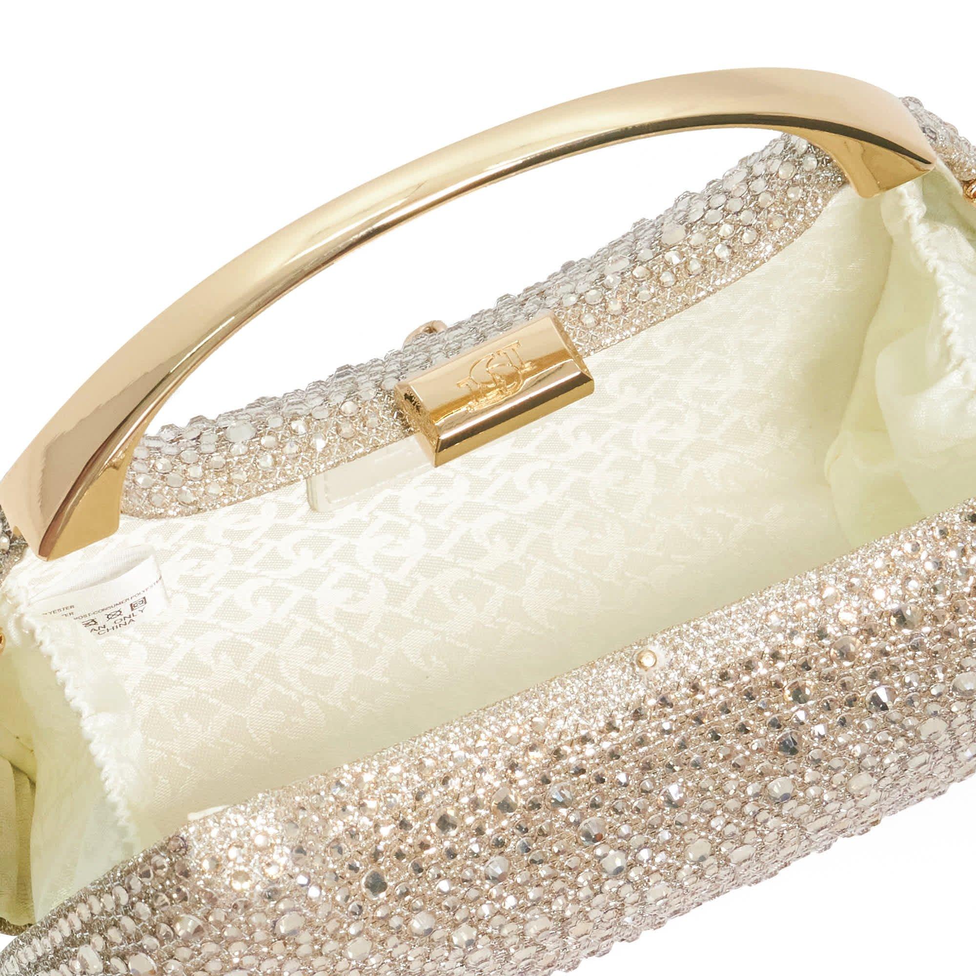 gold-diamantes - Dune London - Women's Established Embellished Clutch Bag - 3