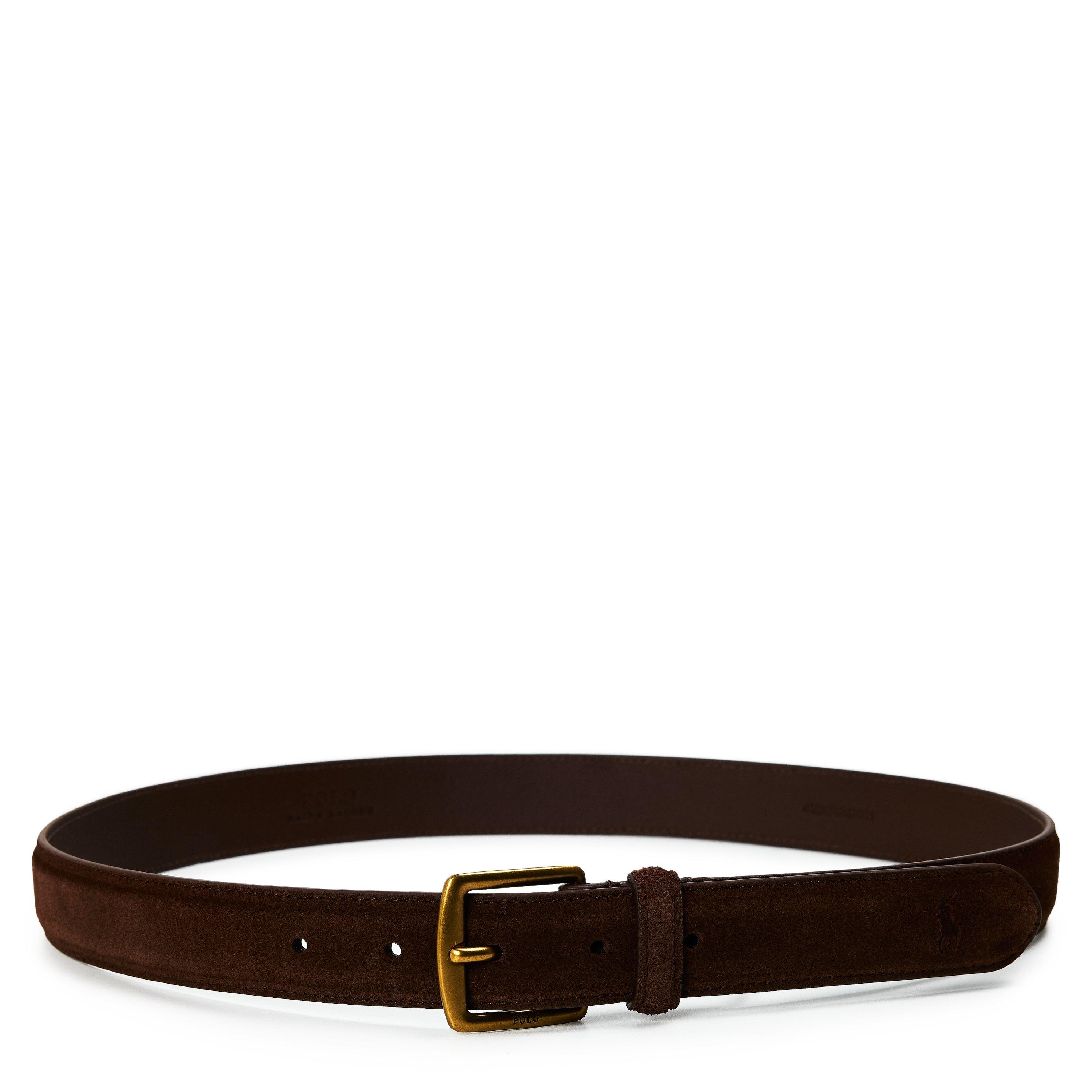 Dark Brown - Polo Ralph Lauren - Suede Dress Belt - 1