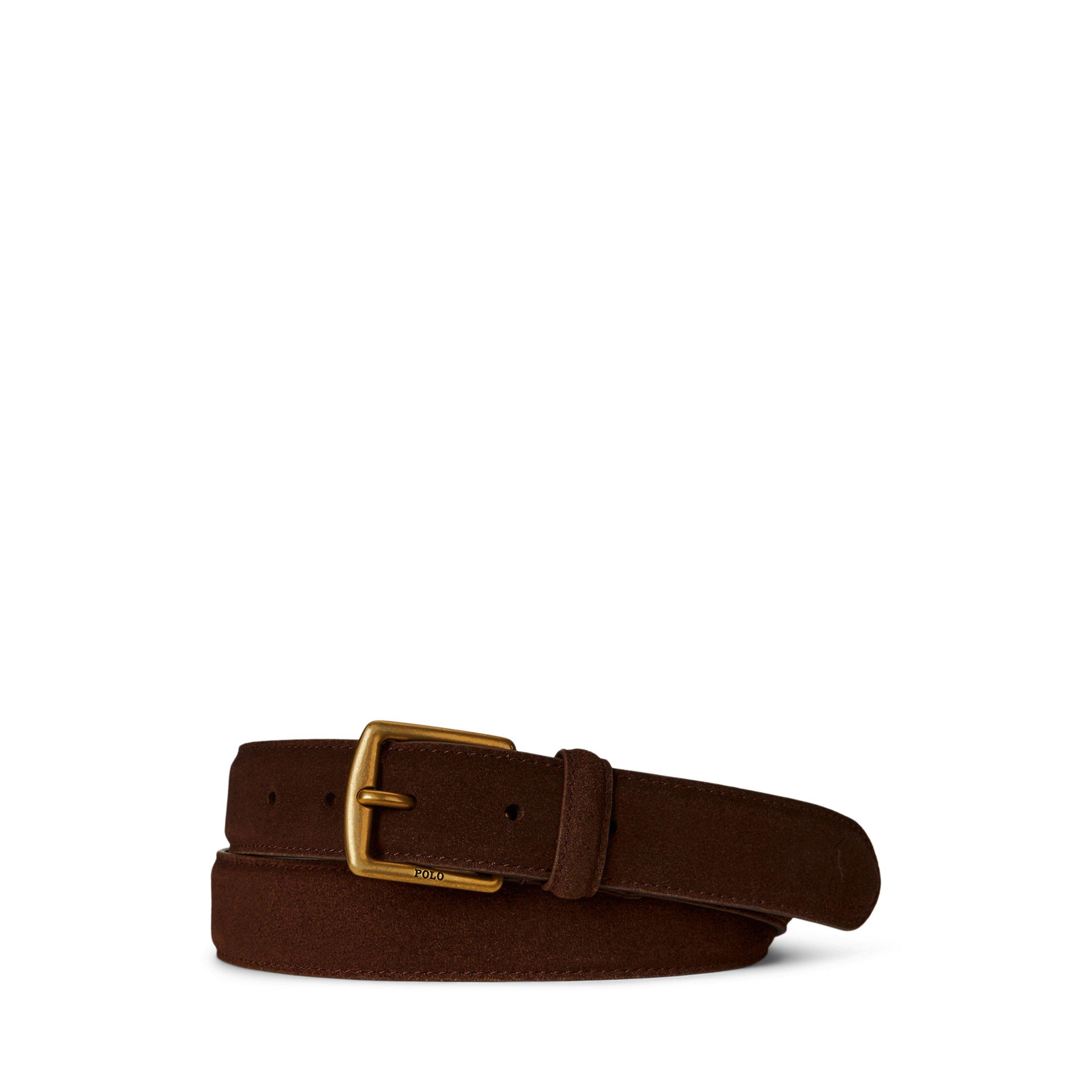 Dark Brown - Polo Ralph Lauren - Suede Dress Belt - 1