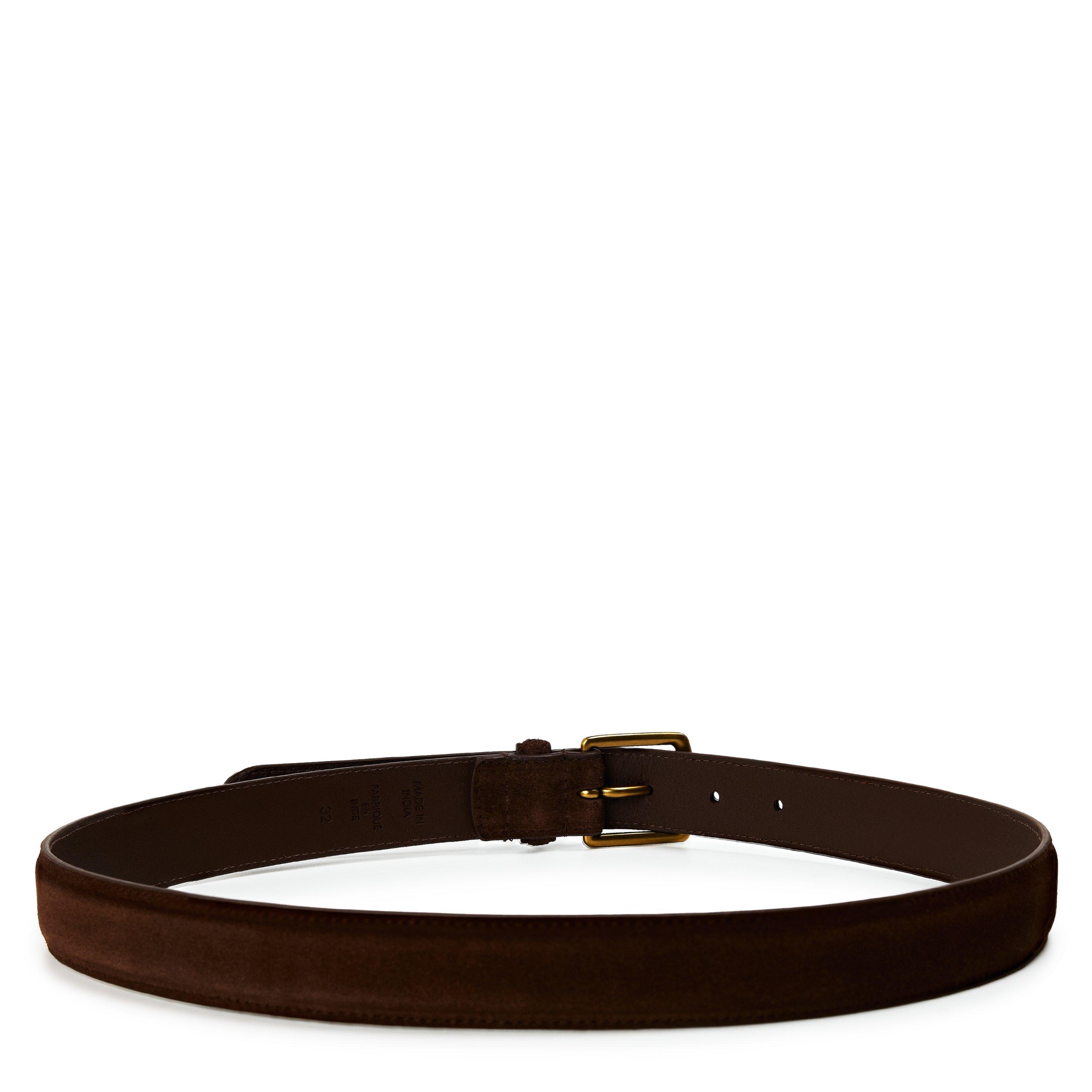Dark Brown - Polo Ralph Lauren - Suede Dress Belt - 2