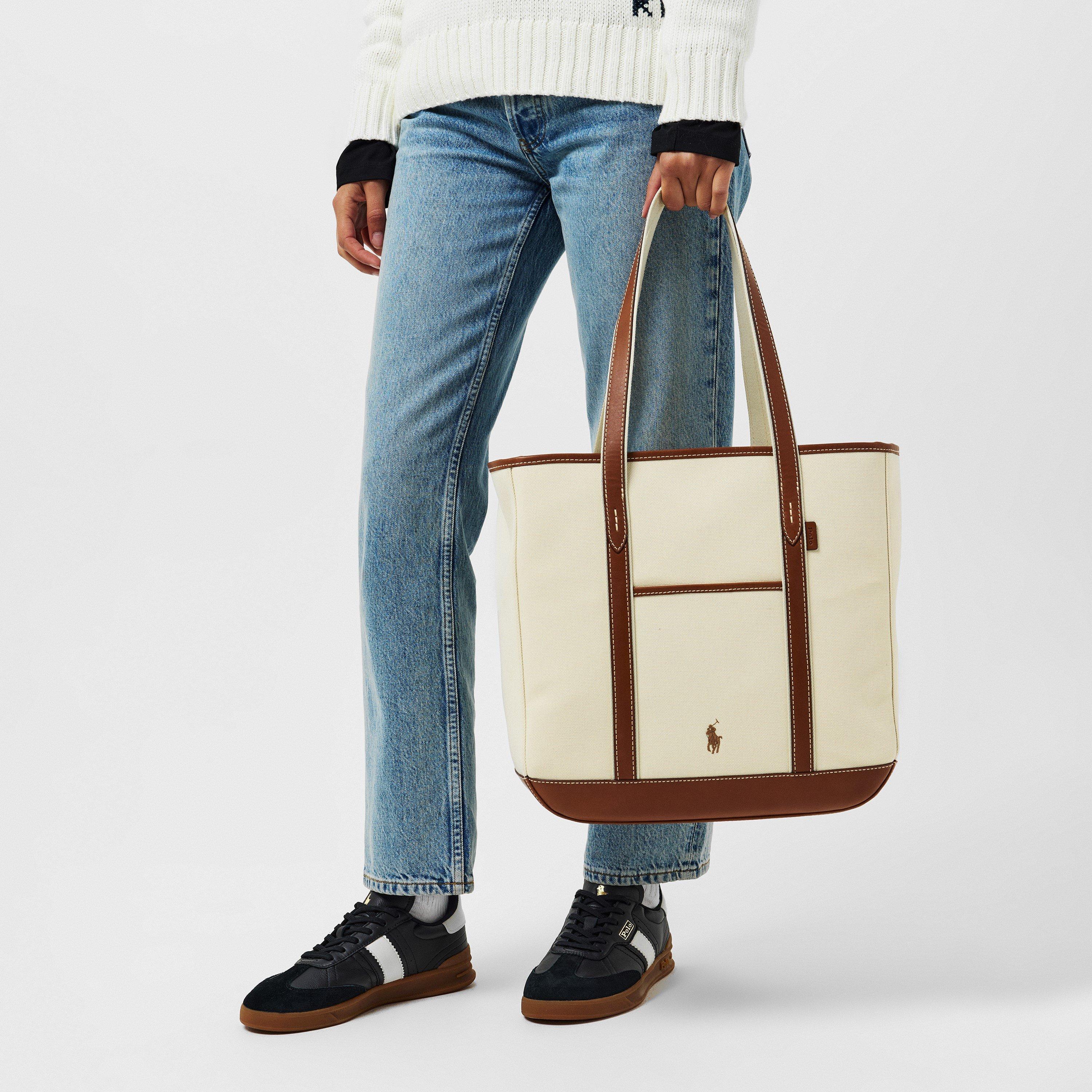 ECRU/CUOIO - Polo Ralph Lauren - Women's Tote Bag - 3