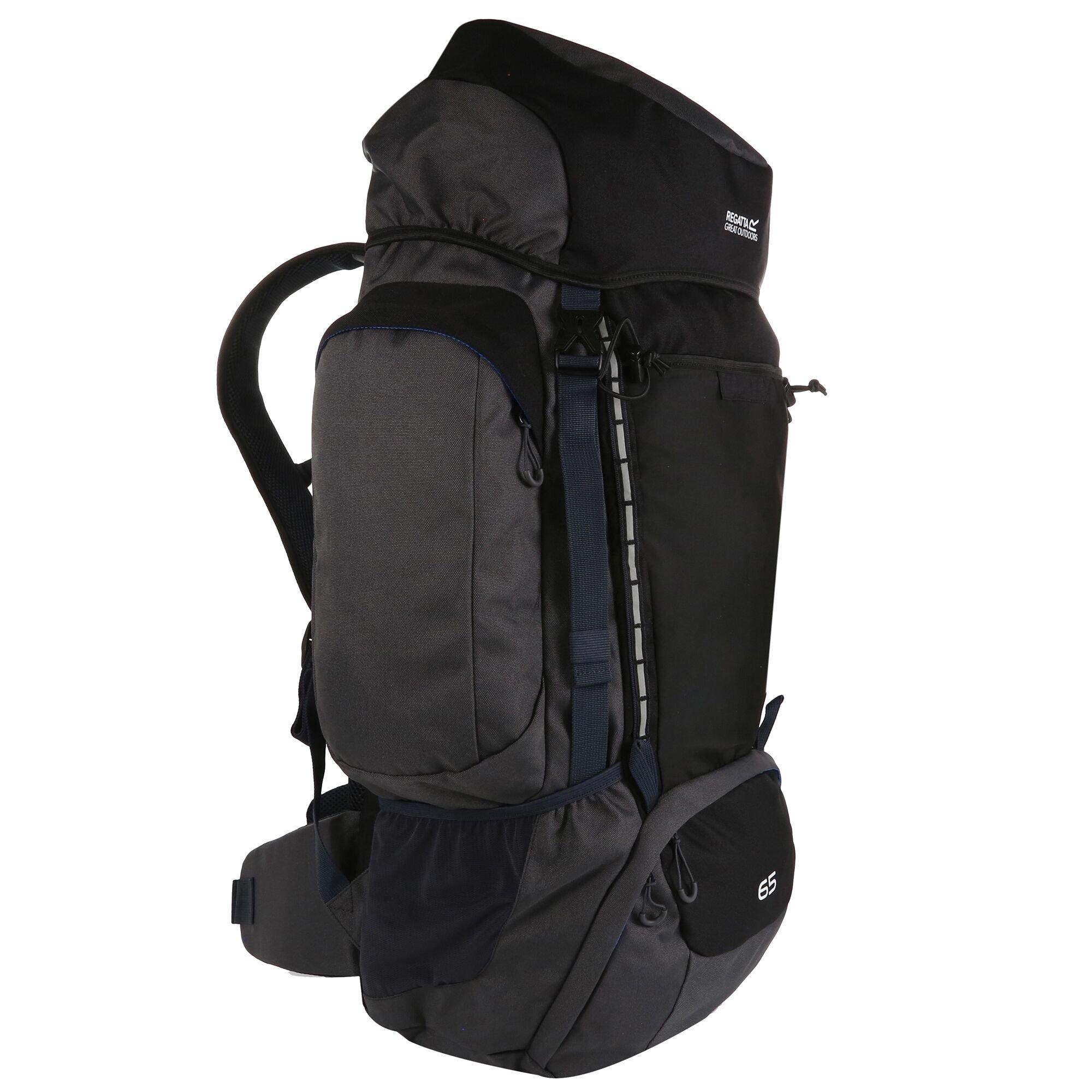 Black/Ebony - Regatta - Highton 65L Backpack - 2