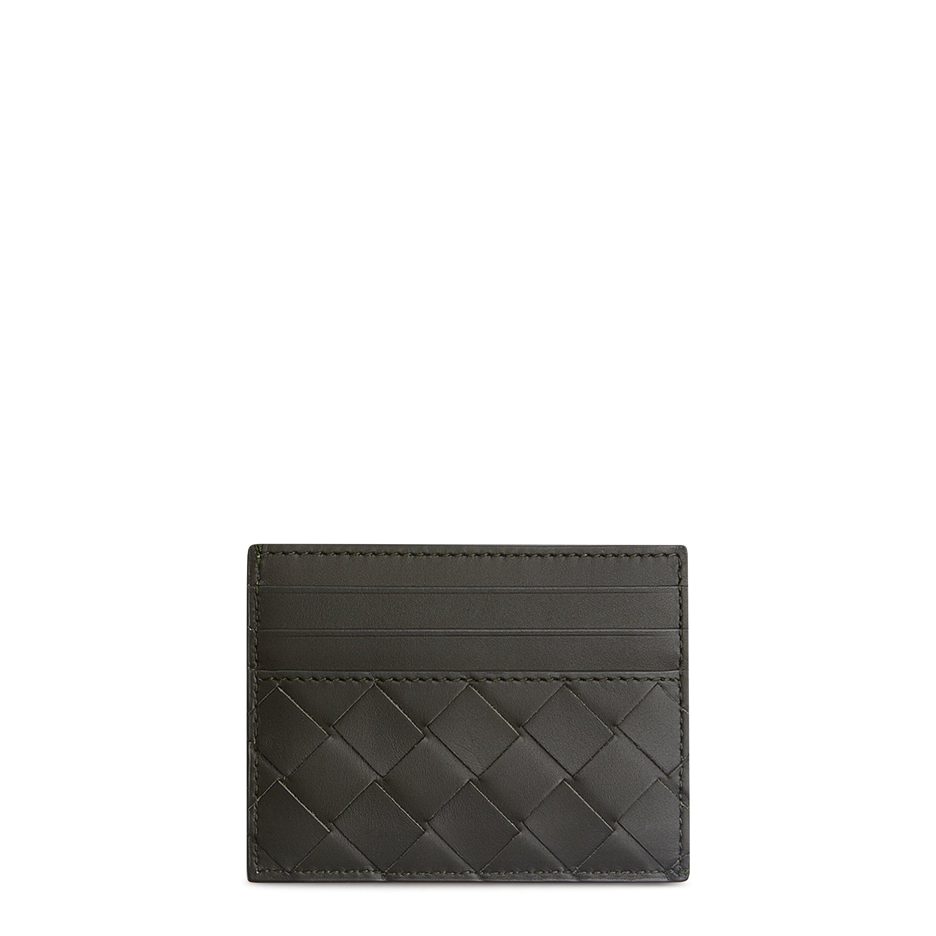 Black/Silv 8803 - Bottega Veneta - Men's Intrecciato Calfskin Credit Card Case