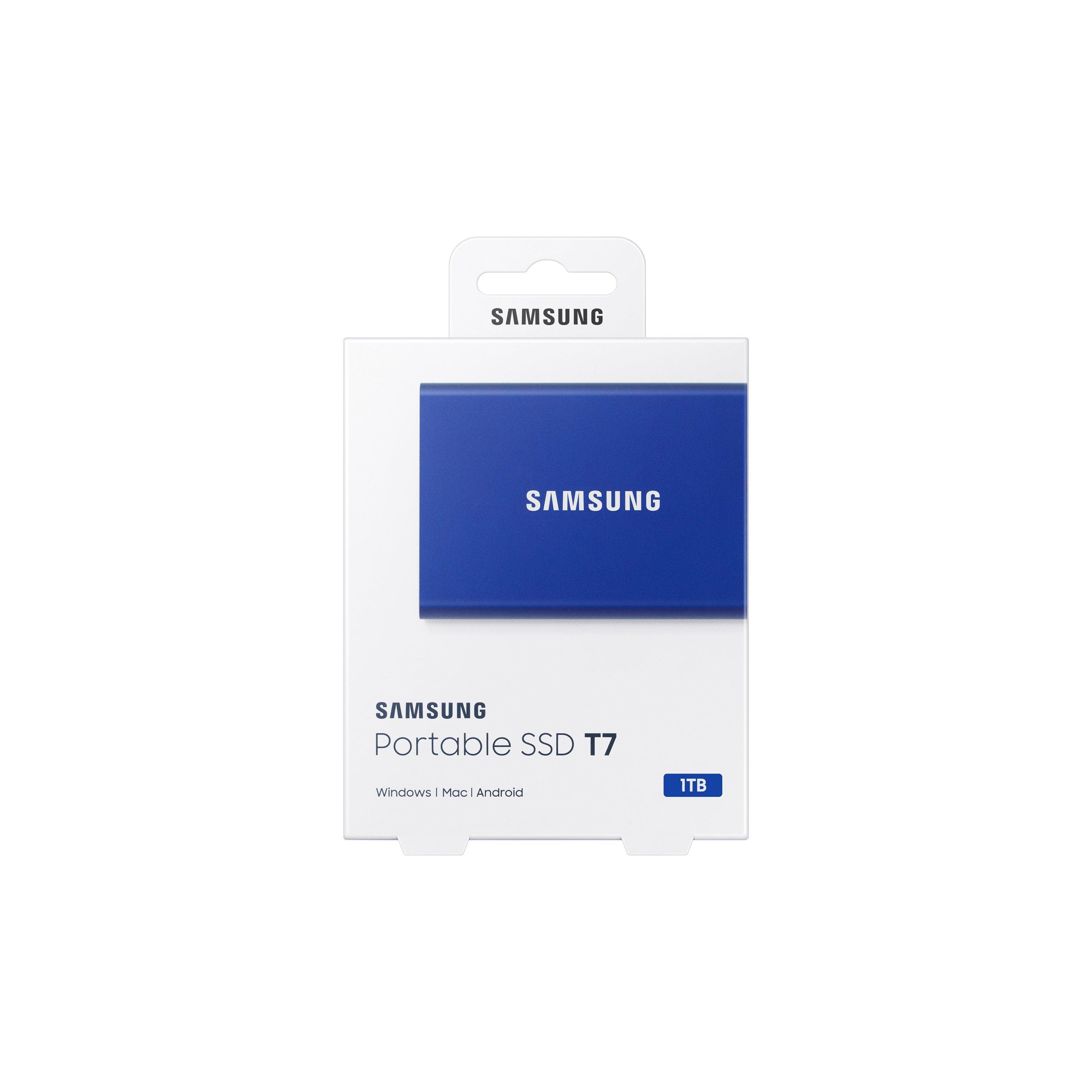 Blau - Samsung - T7 Portable SSD - 1 TB - USB 3.2 Gen.2 External SSD Indigo Blue - 2