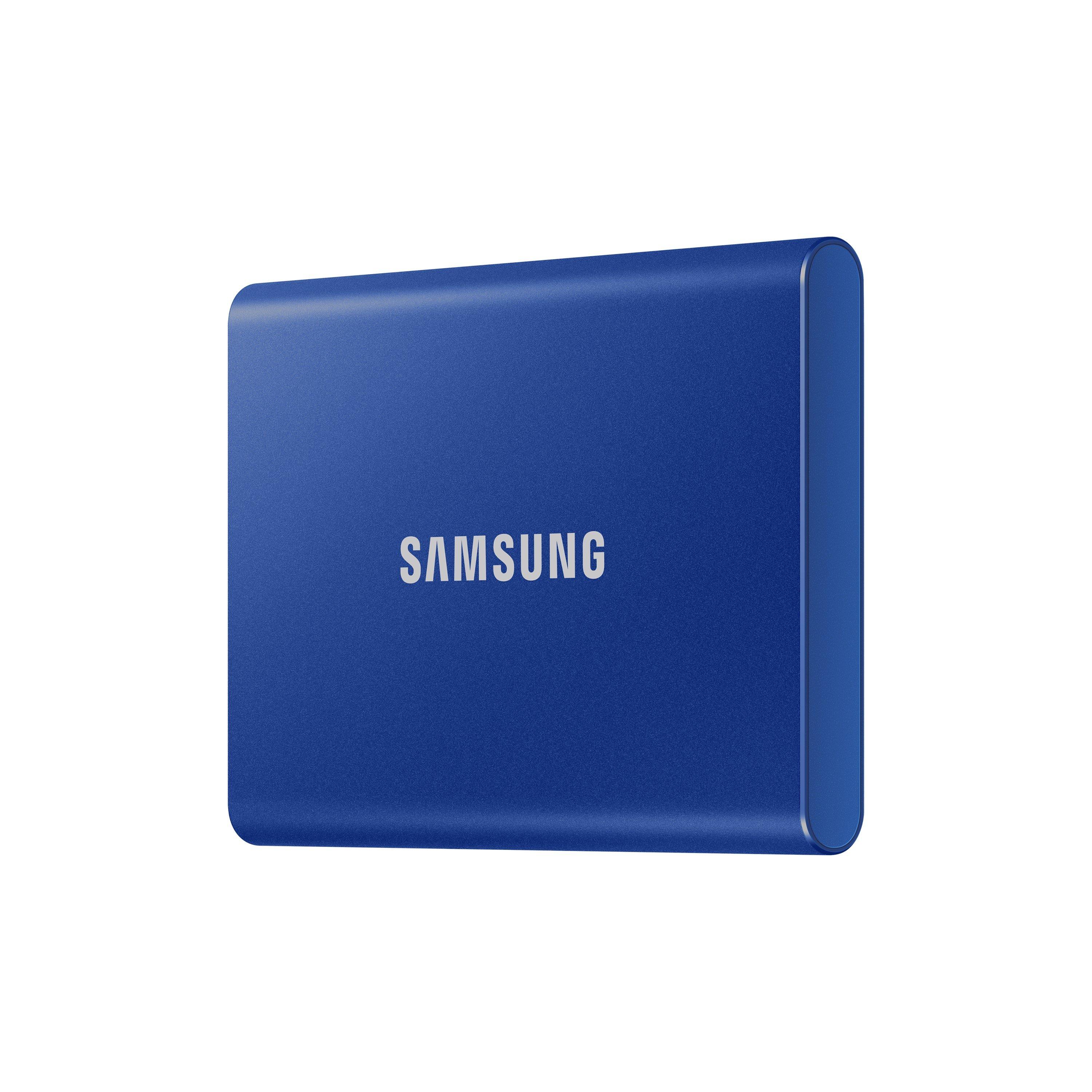 Blau - Samsung - T7 Portable SSD - 1 TB - USB 3.2 Gen.2 External SSD Indigo Blue - 12