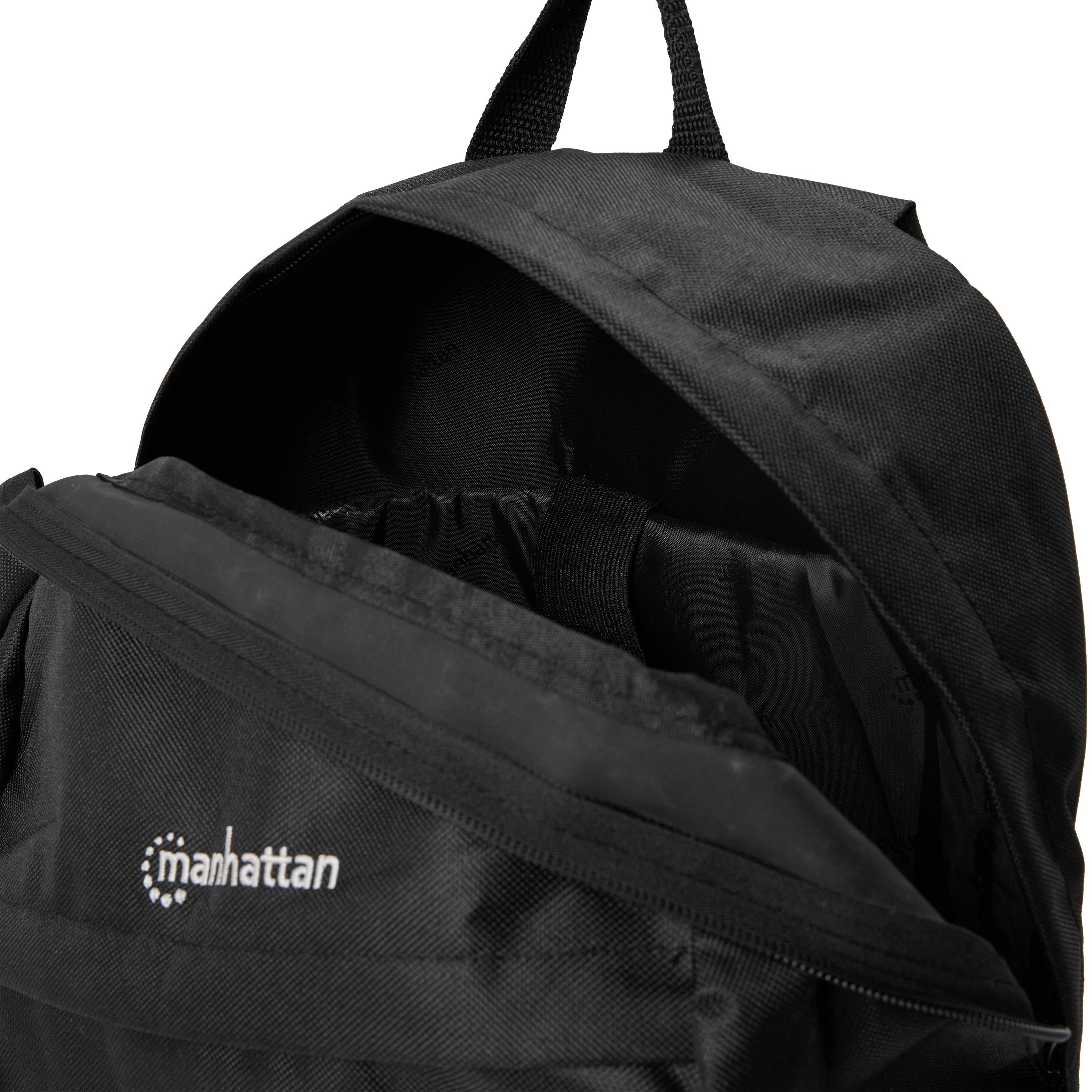 Black - Manhattan - Knappack 14 Laptop Bag - 4