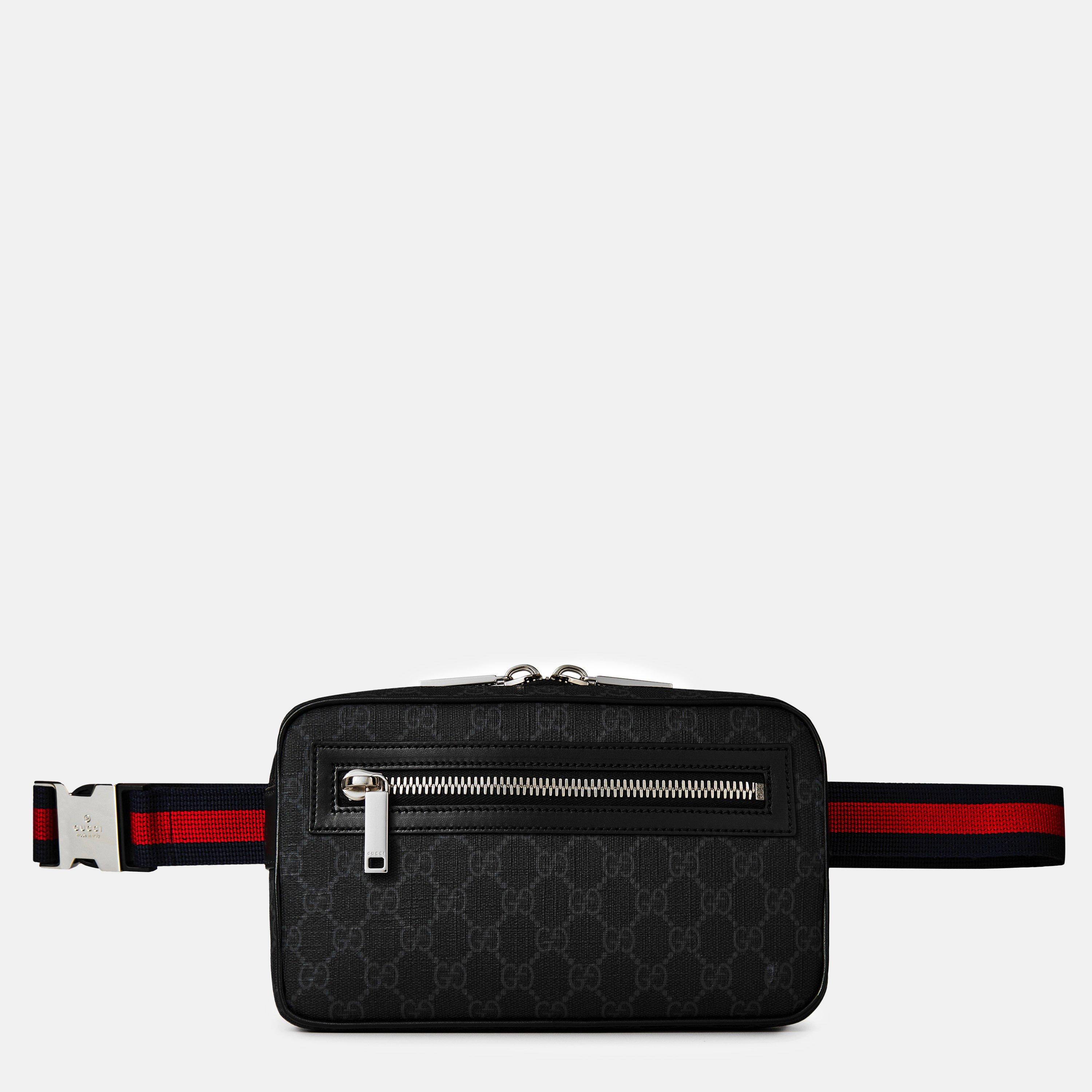 GG Black - Gucci - Men's Jacquard Cotton GG Supreme Belt Bag - 1