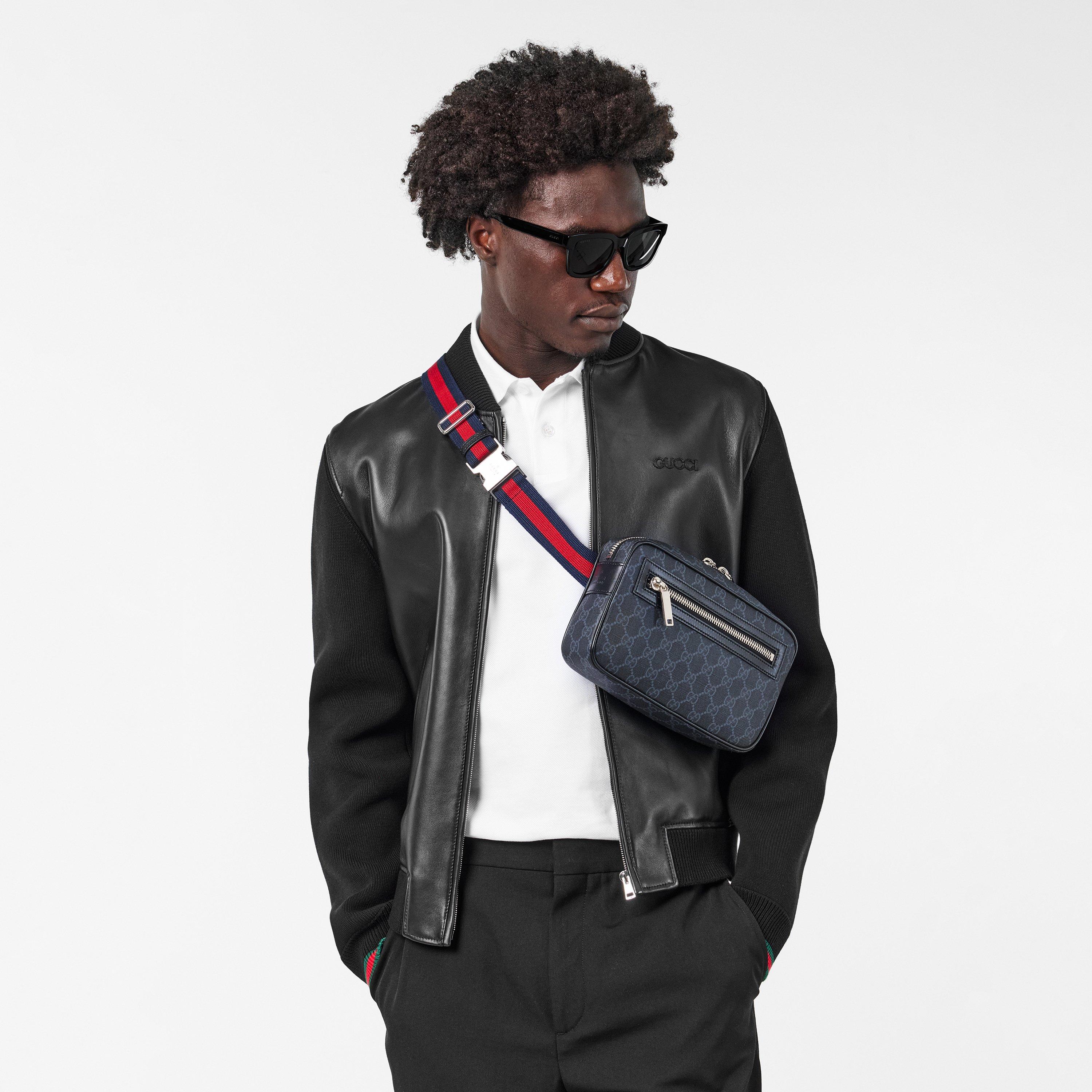 GG Black - Gucci - Men's Jacquard Cotton GG Supreme Belt Bag - 3