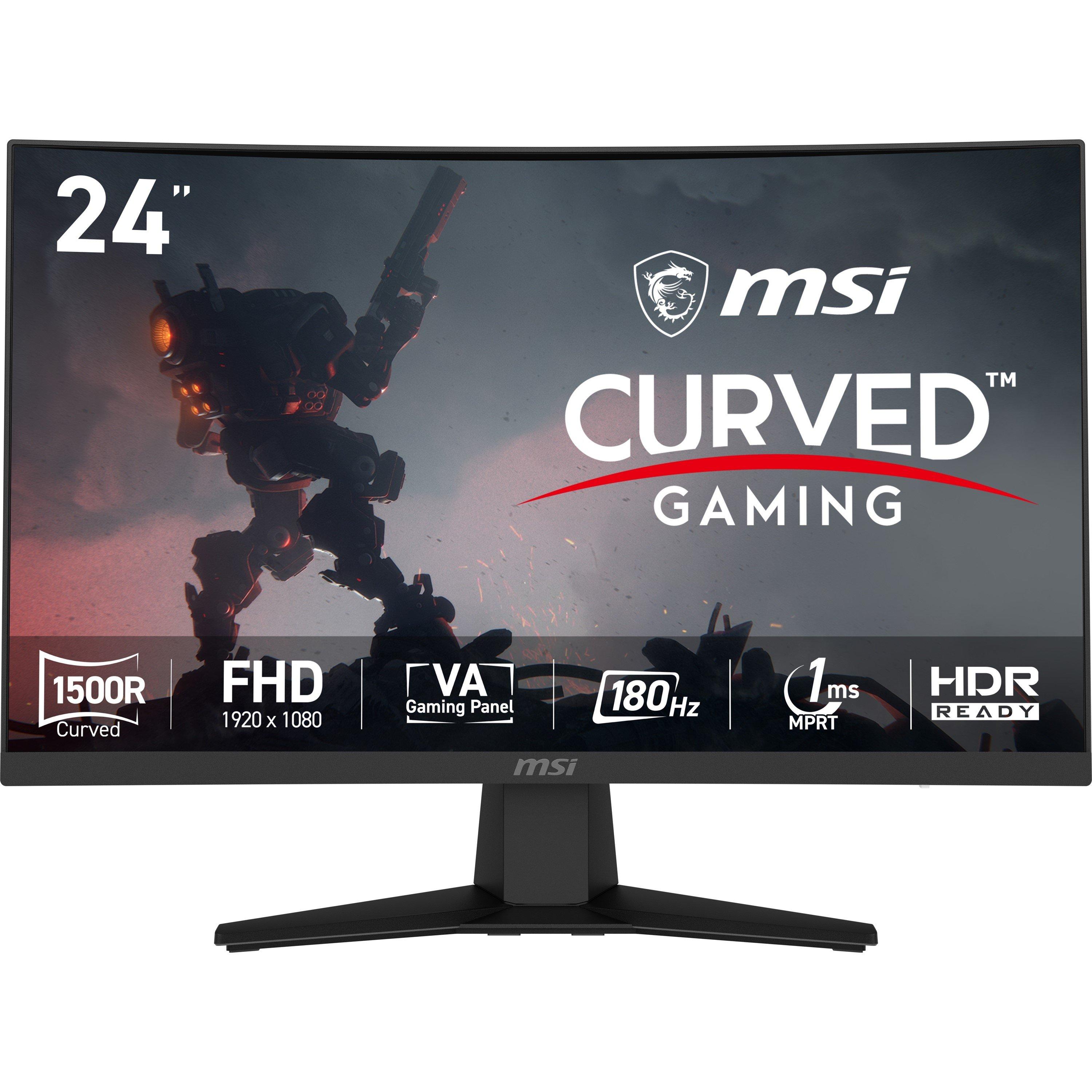 Black - MSI - MAG 244C 24 inch 180Hz Curved Gaming Monitor - 1