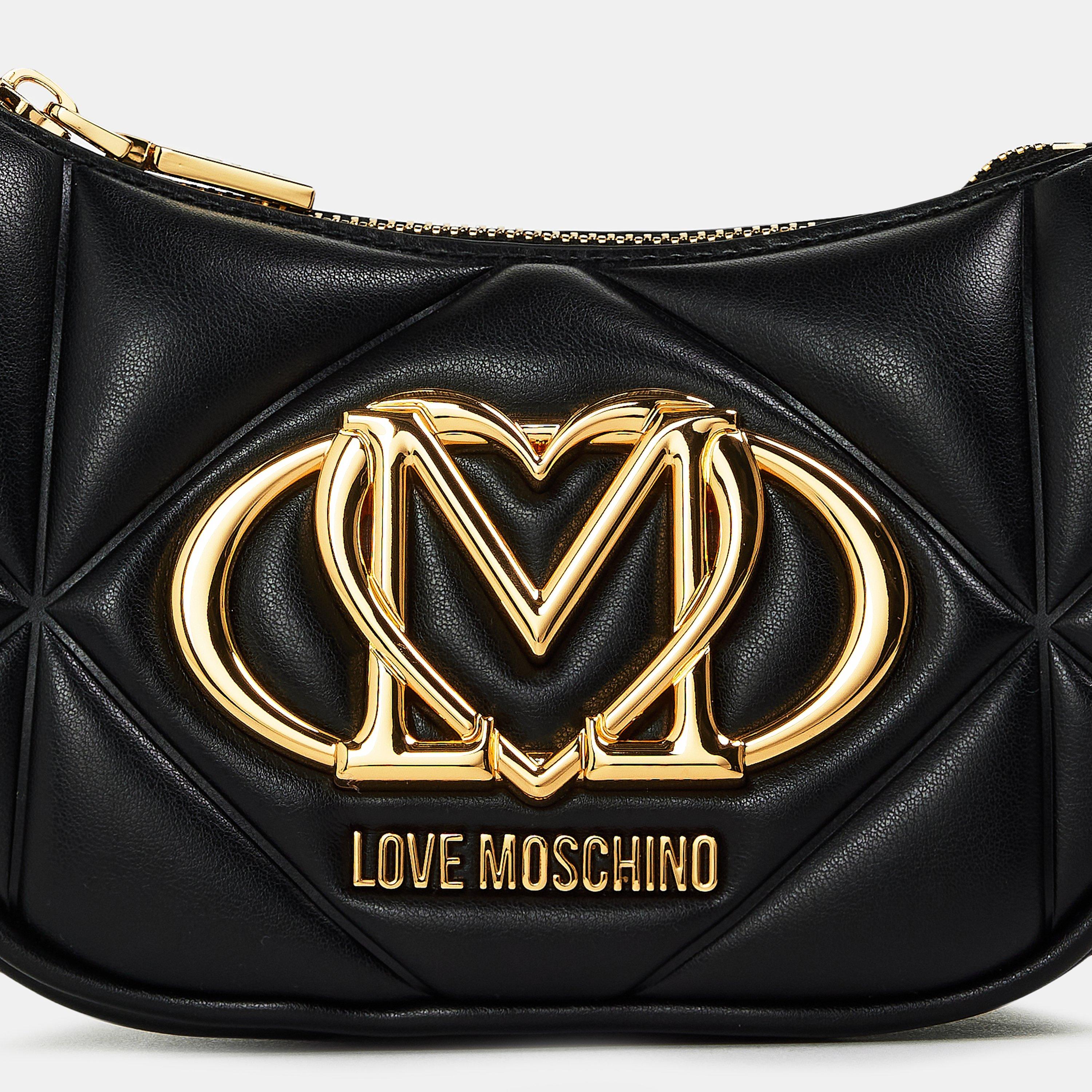 BLACK - Love Moschino - Women's Quilted Cross Body Bags - 3