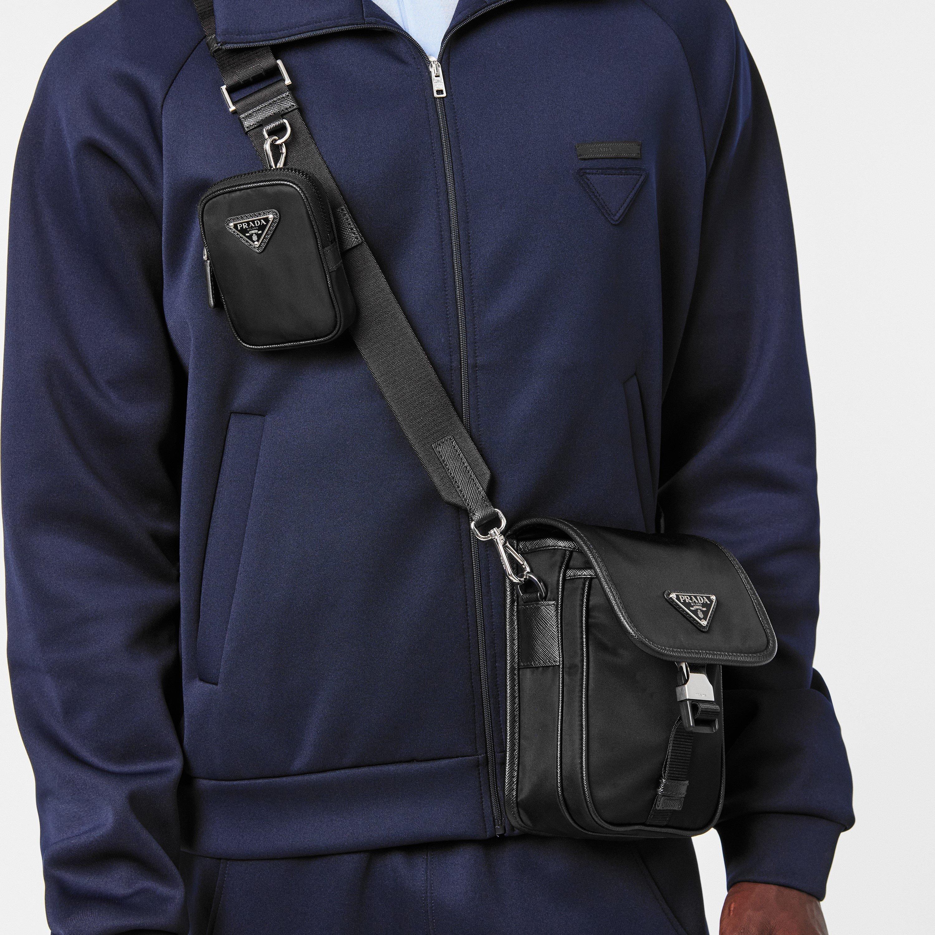 Black - Prada - Men's Small Cross Body Bag - 3