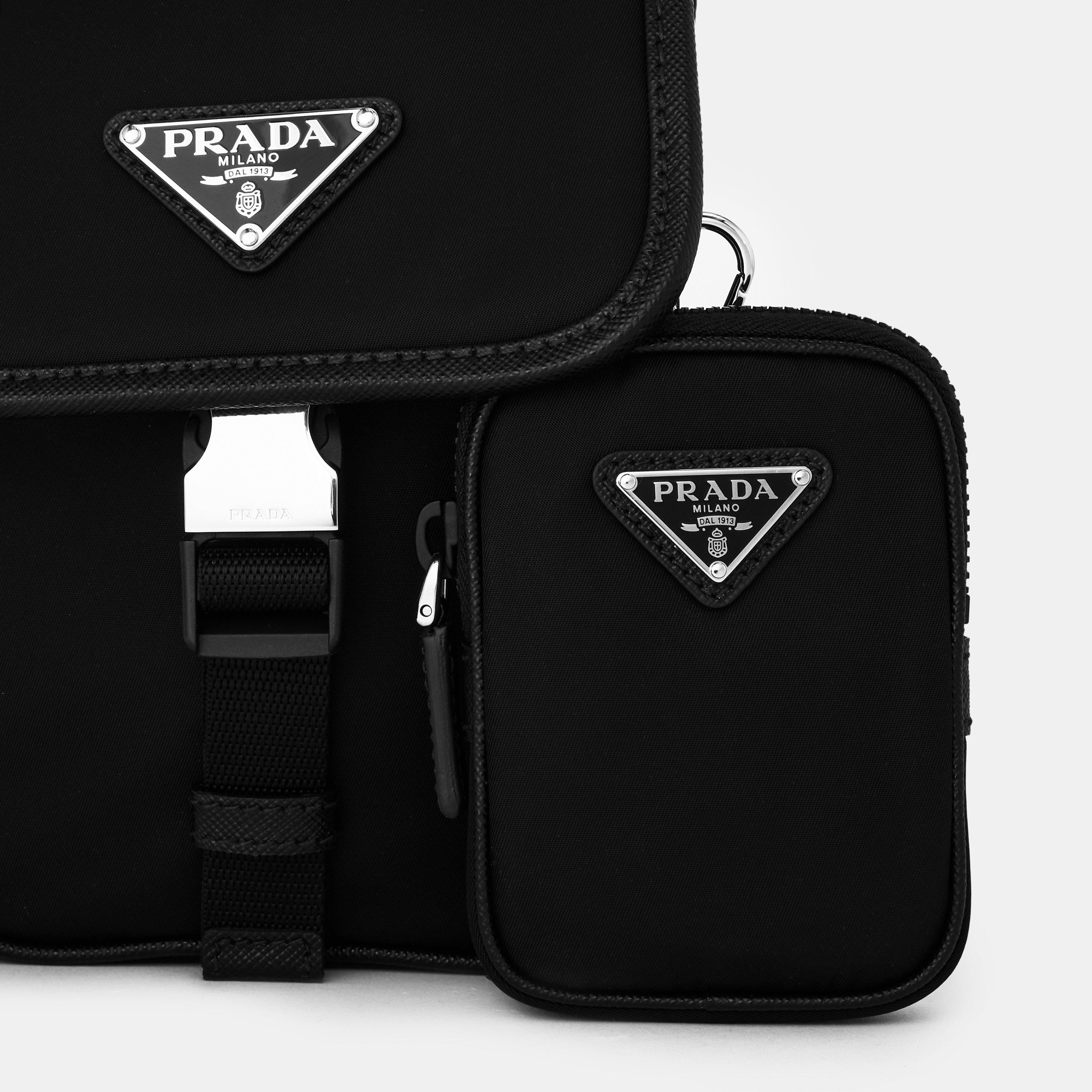 Black - Prada - Men's Small Cross Body Bag - 4