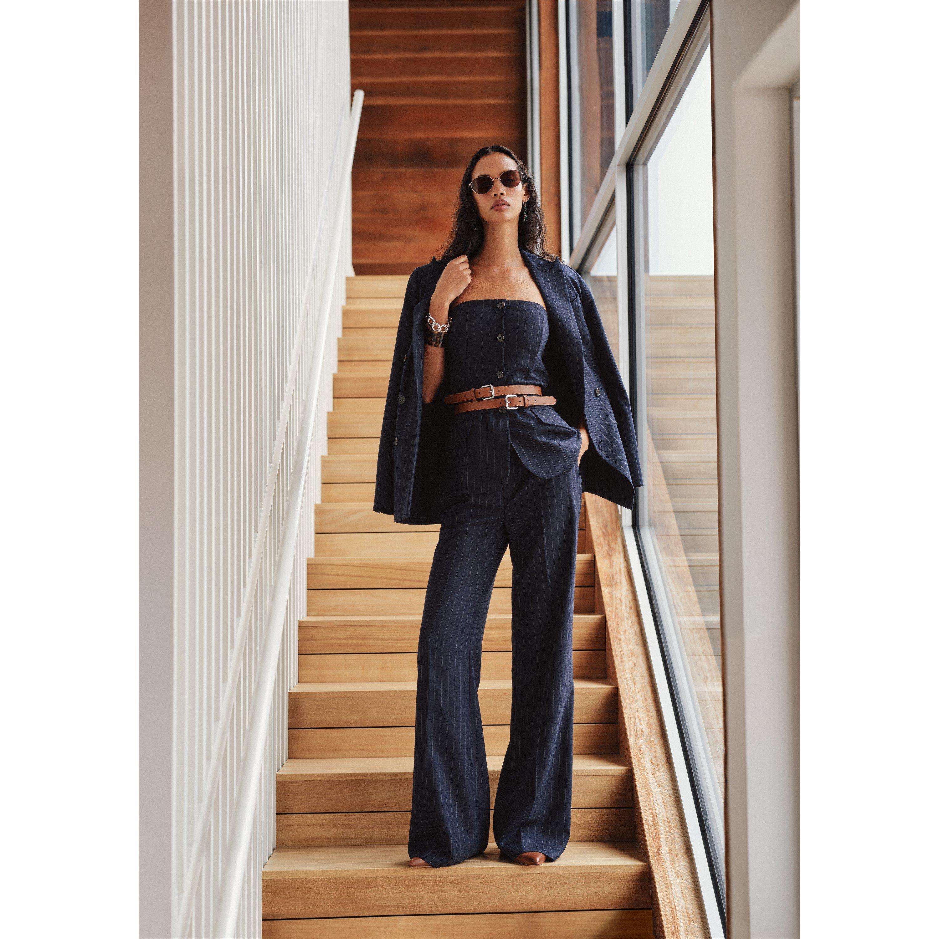 SLV/CRY - Ralph Lauren - Vermeil Pave Logo Drop Earrings - 4