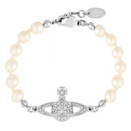 Vivienne Westwood WomenS Mini Bas Relief Pearl Bracelet