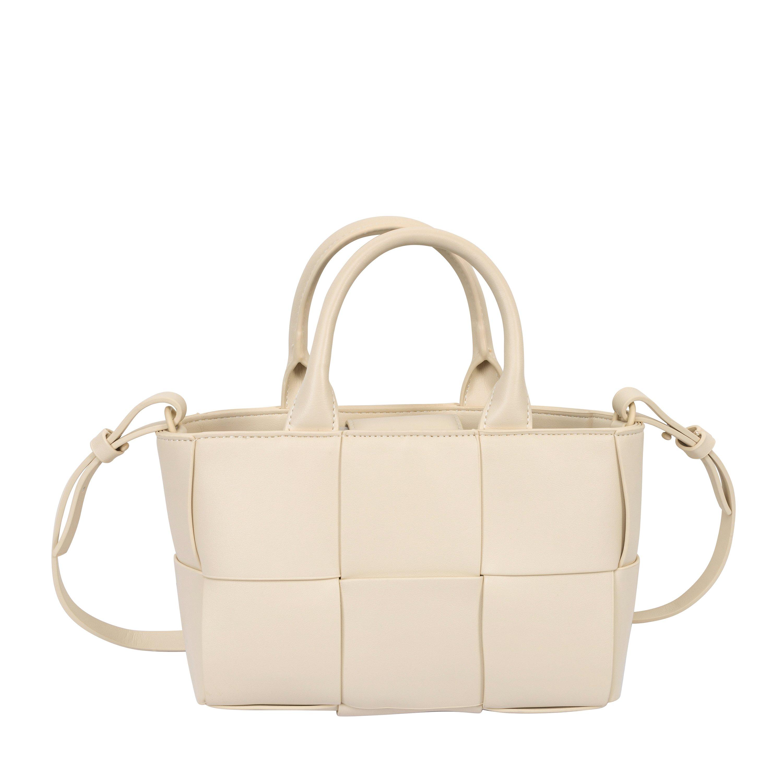 Creme - Jack Wills - JW Mini Weave Top Handle Bag - 4
