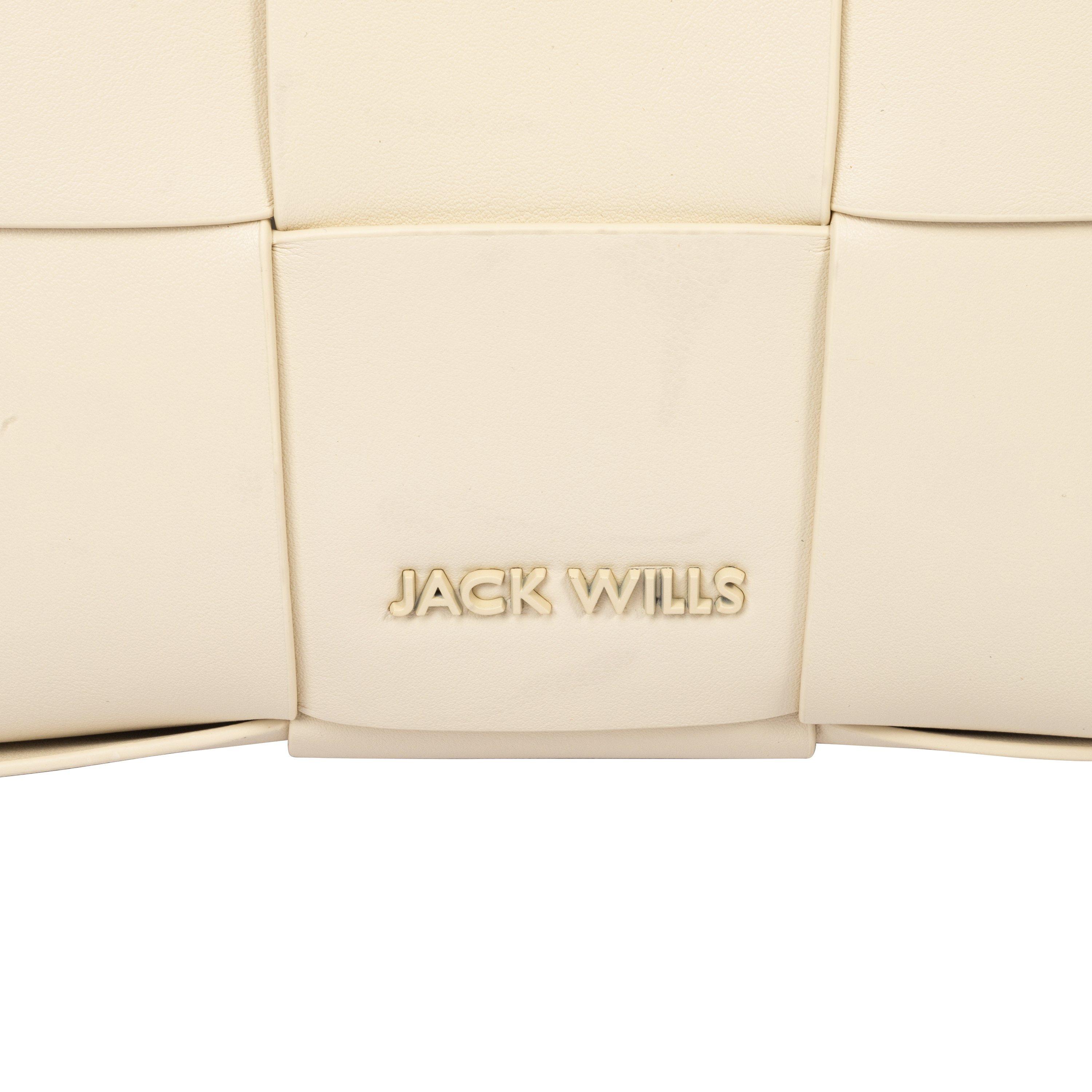Creme - Jack Wills - JW Mini Weave Top Handle Bag - 7