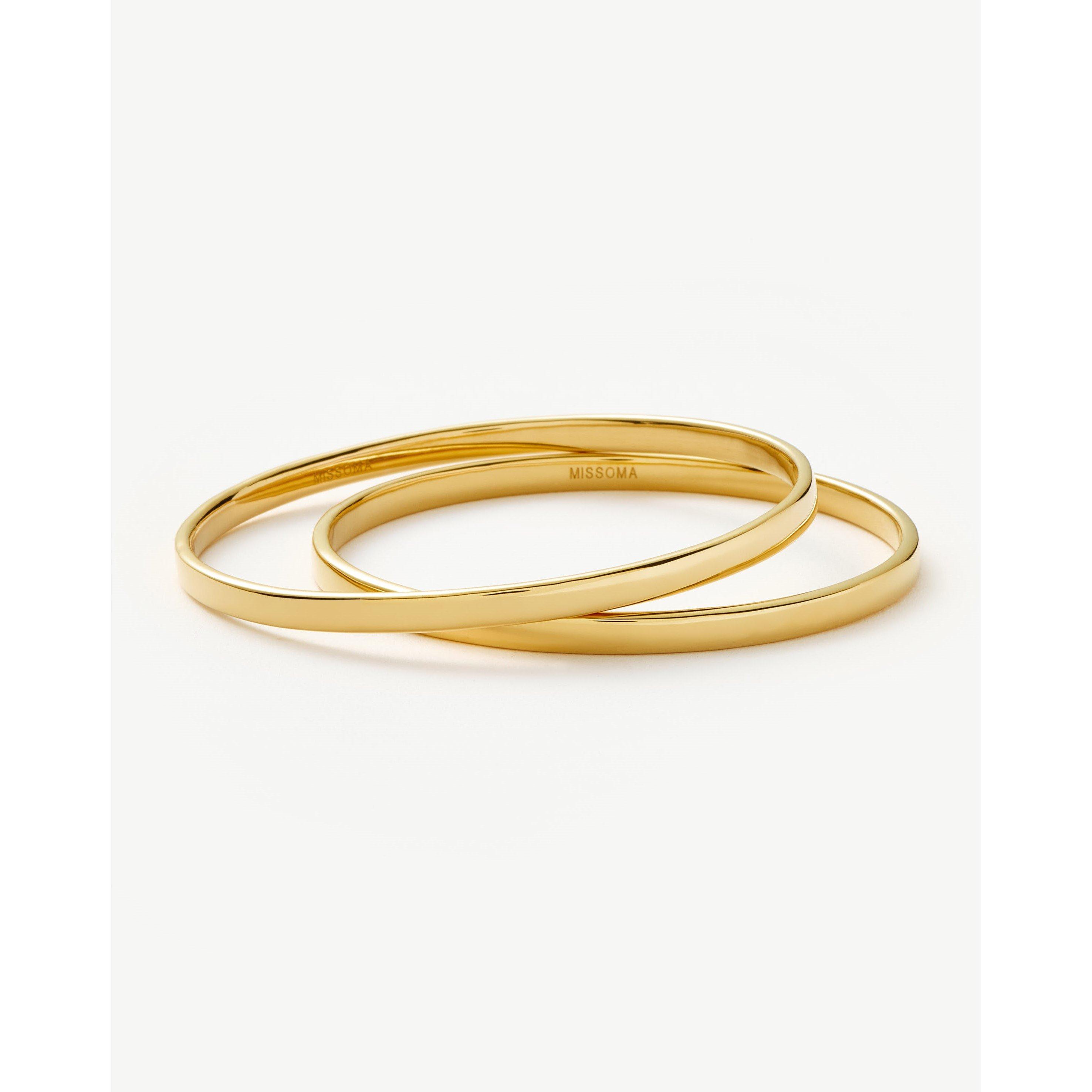 Gold - Missoma - Classic Round Bangle - 2