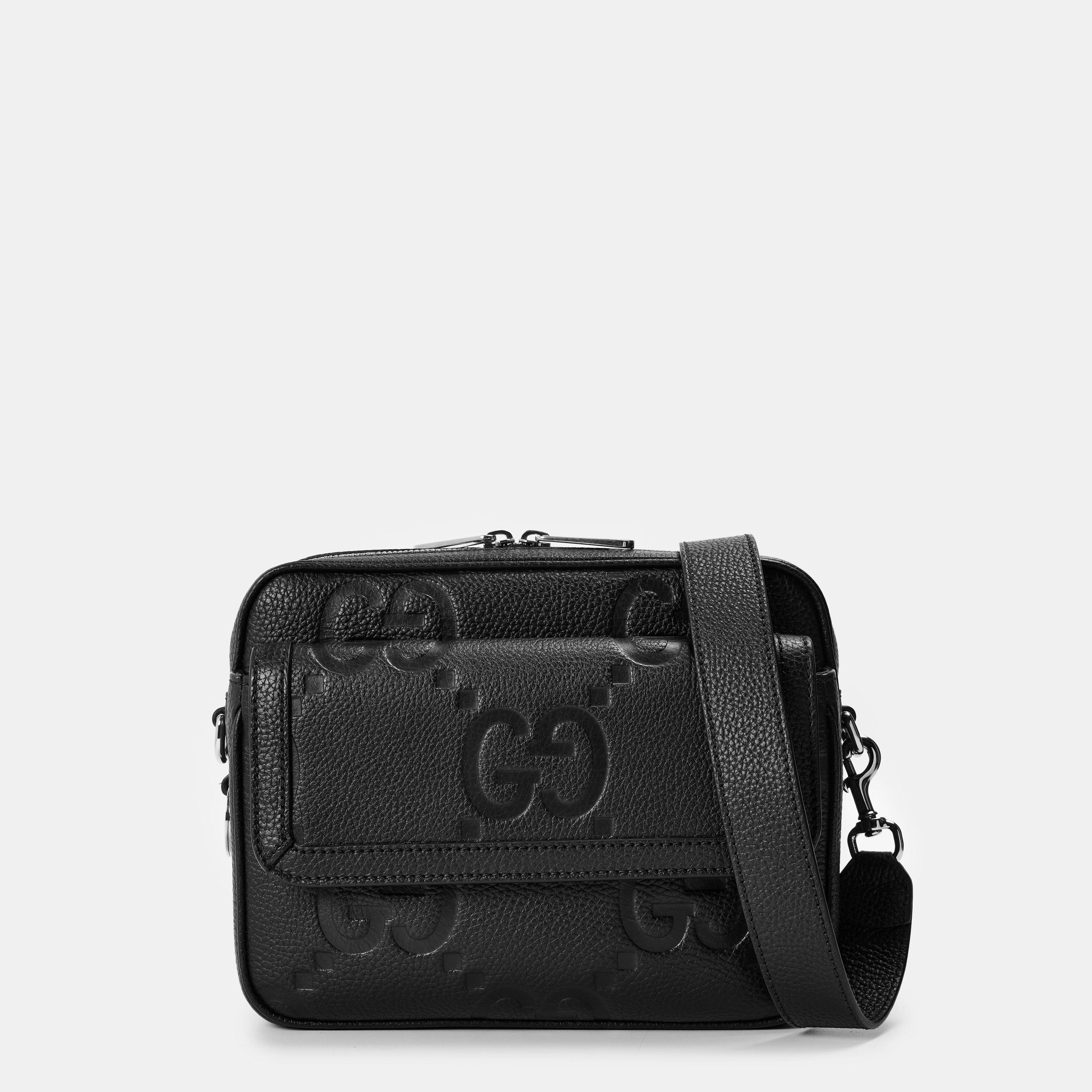 Gucci Jumbo GG Messenger Bag - GG Black