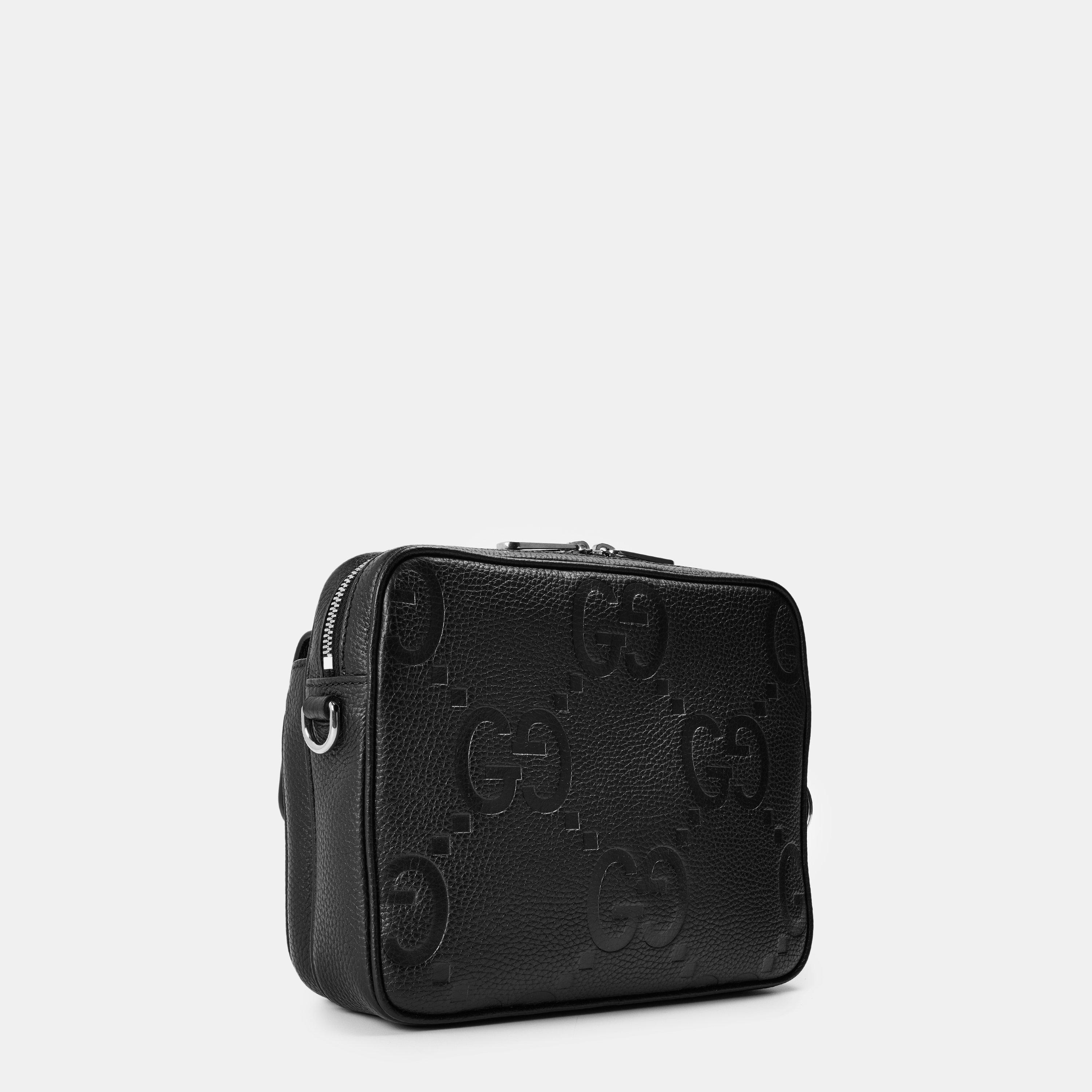 GG Black - Gucci - Jumbo GG Messenger Bag - 2